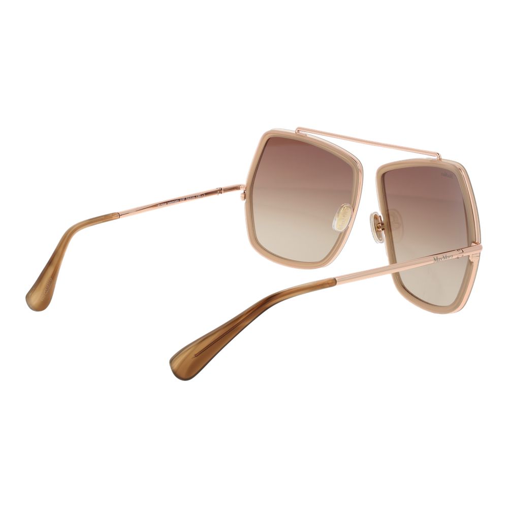Max Mara Beige Metal Sunglasses - Timeless Luxury Accessory