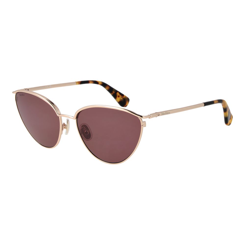 Elevate your style with Max Mara Gold Metal Sunglasses, a masterpiece of elegance featuring a luxurious metal frame and exquisite cat-eye silhouette, perfect for the discerning individual.
