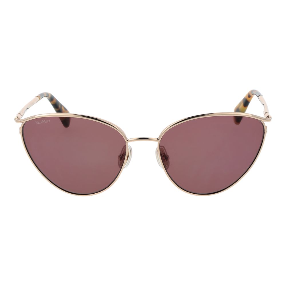Elevate your style with Max Mara Gold Metal Sunglasses, where exquisite craftsmanship meets timeless elegance, perfect for the discerning individual who embodies luxury.