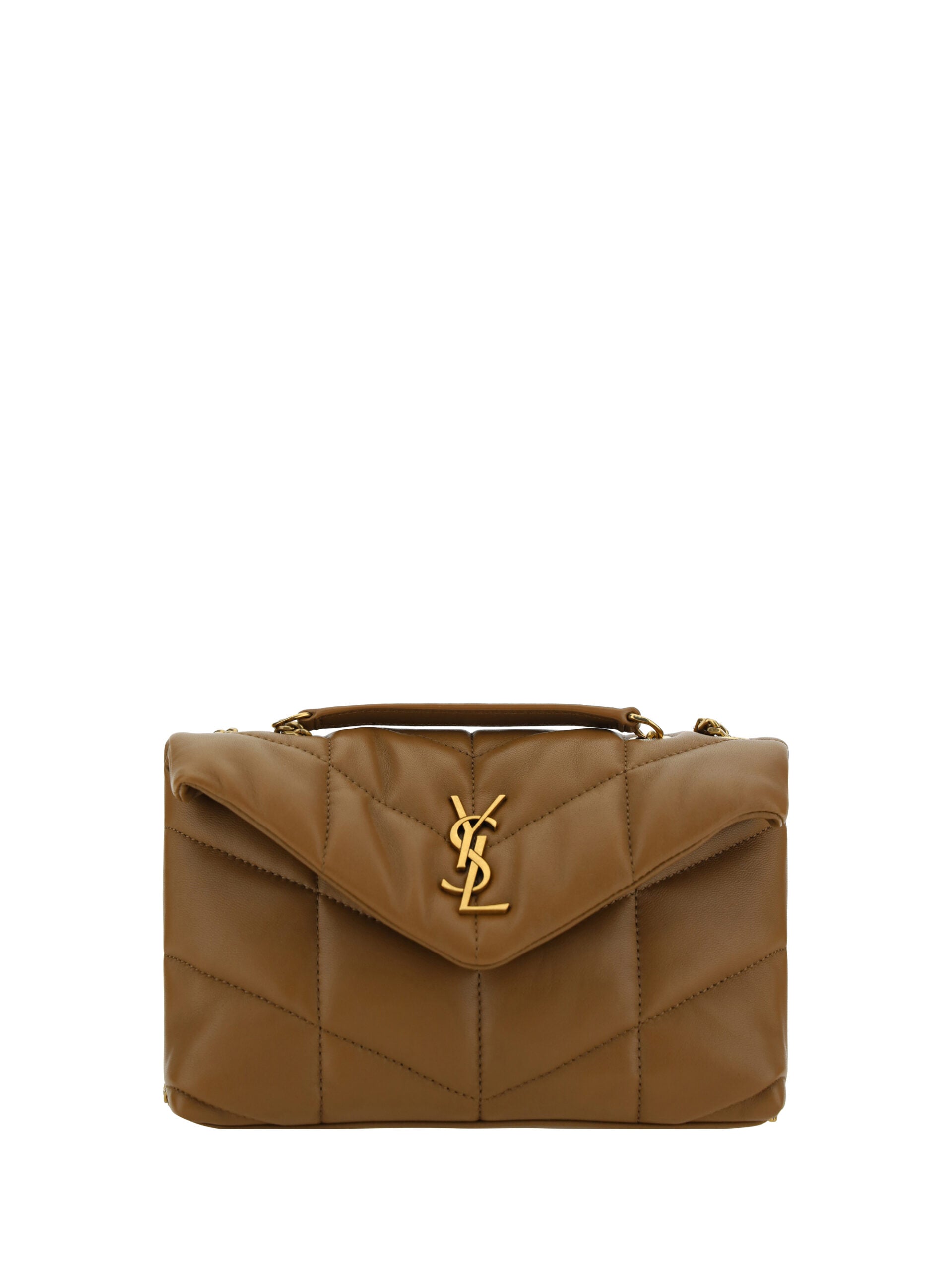 Saint Laurent Brown Lamb Leather Puffer Toy Shoulder Bag - DEA STILOSA MILANO