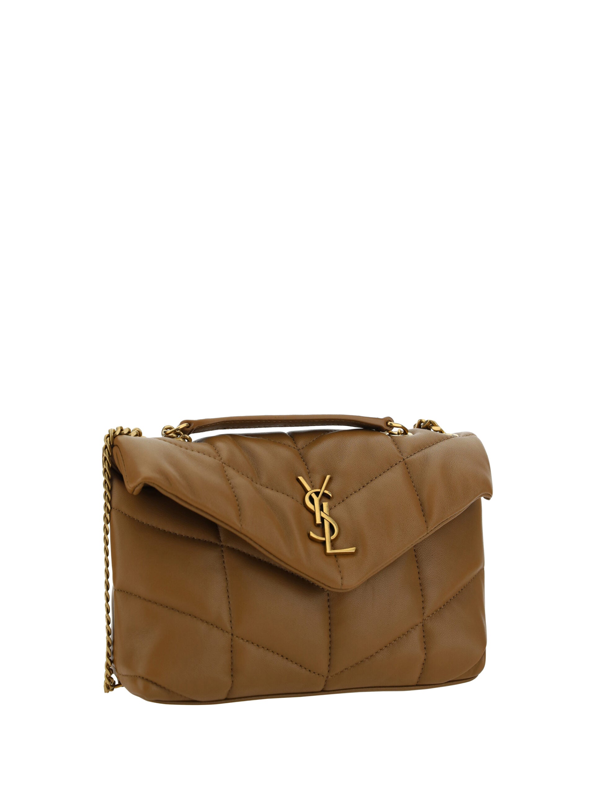 Saint Laurent Brown Lamb Leather Puffer Toy Shoulder Bag - DEA STILOSA MILANO