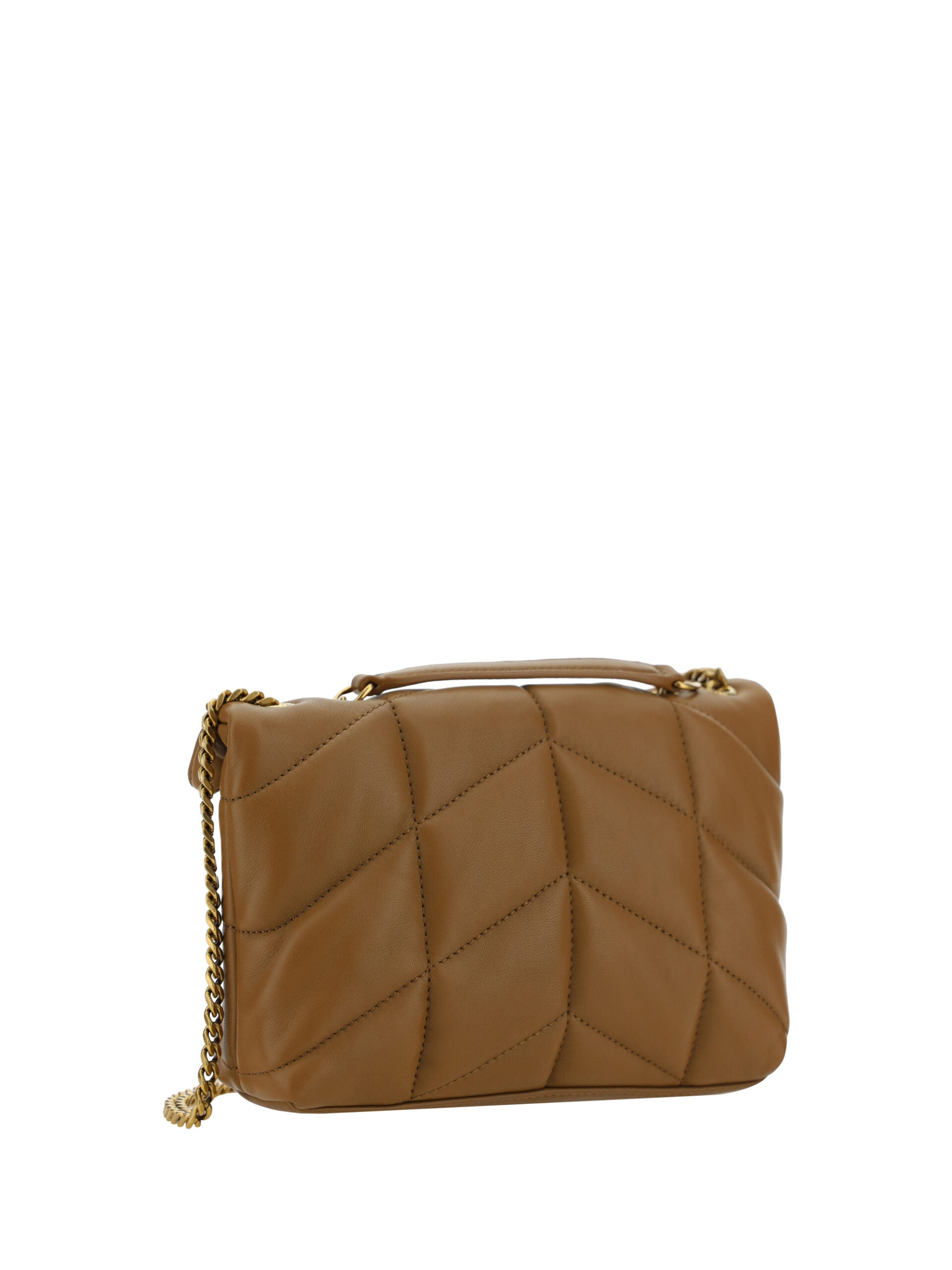 Saint Laurent Brown Lamb Leather Puffer Toy Shoulder Bag - DEA STILOSA MILANO