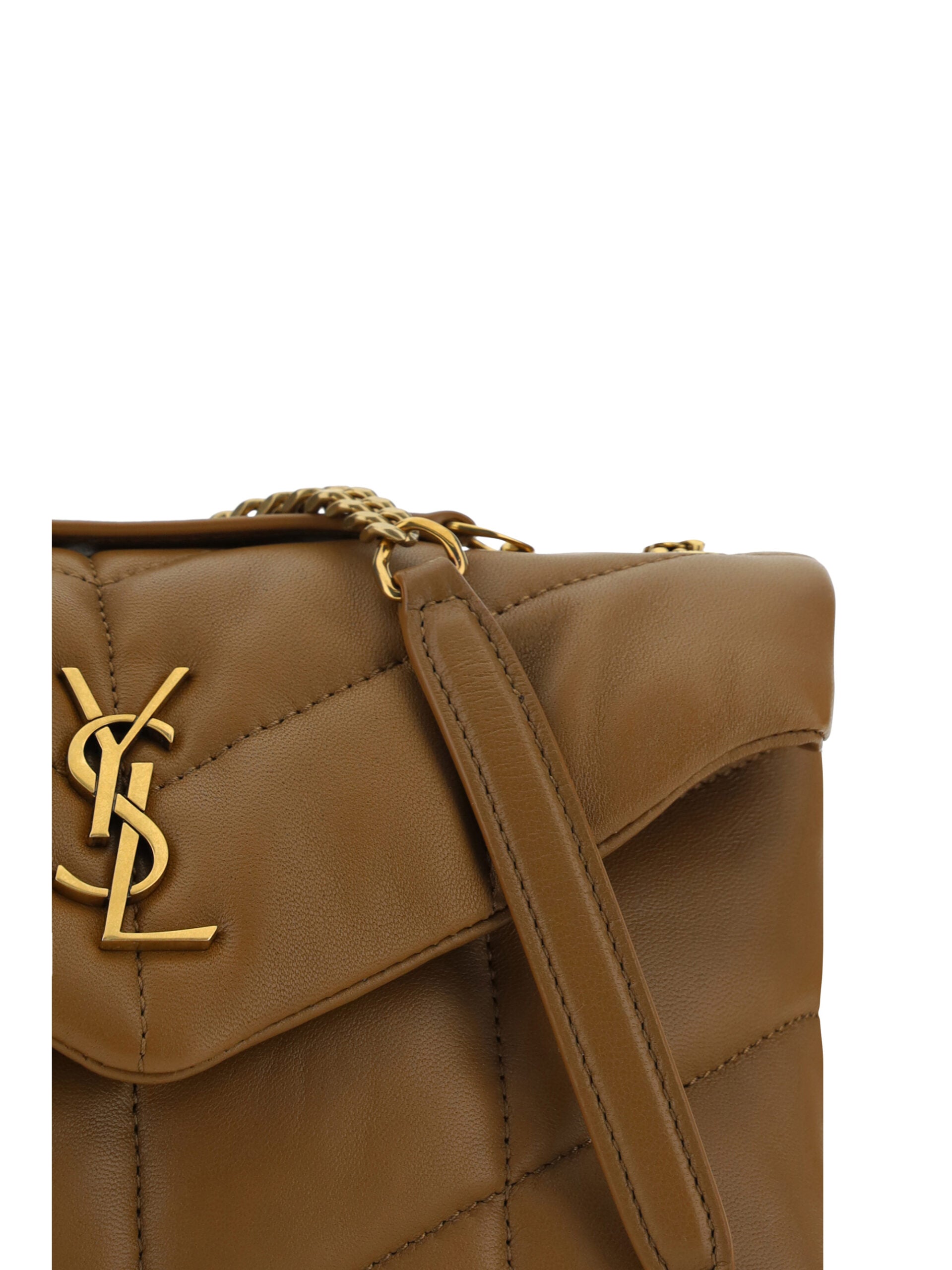 Saint Laurent Brown Lamb Leather Puffer Toy Shoulder Bag - DEA STILOSA MILANO