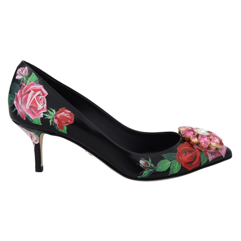 Dolce & Gabbana Black Leather High Heel Pumps - Luxurious Elegance