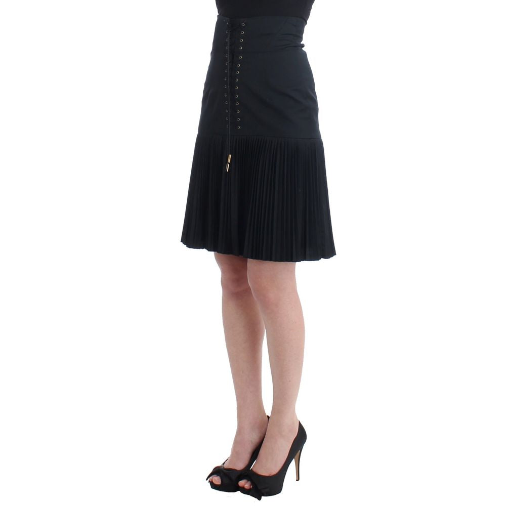 Roberto Cavalli Black Wool Mini Skirt - Exquisite Luxury Fashion