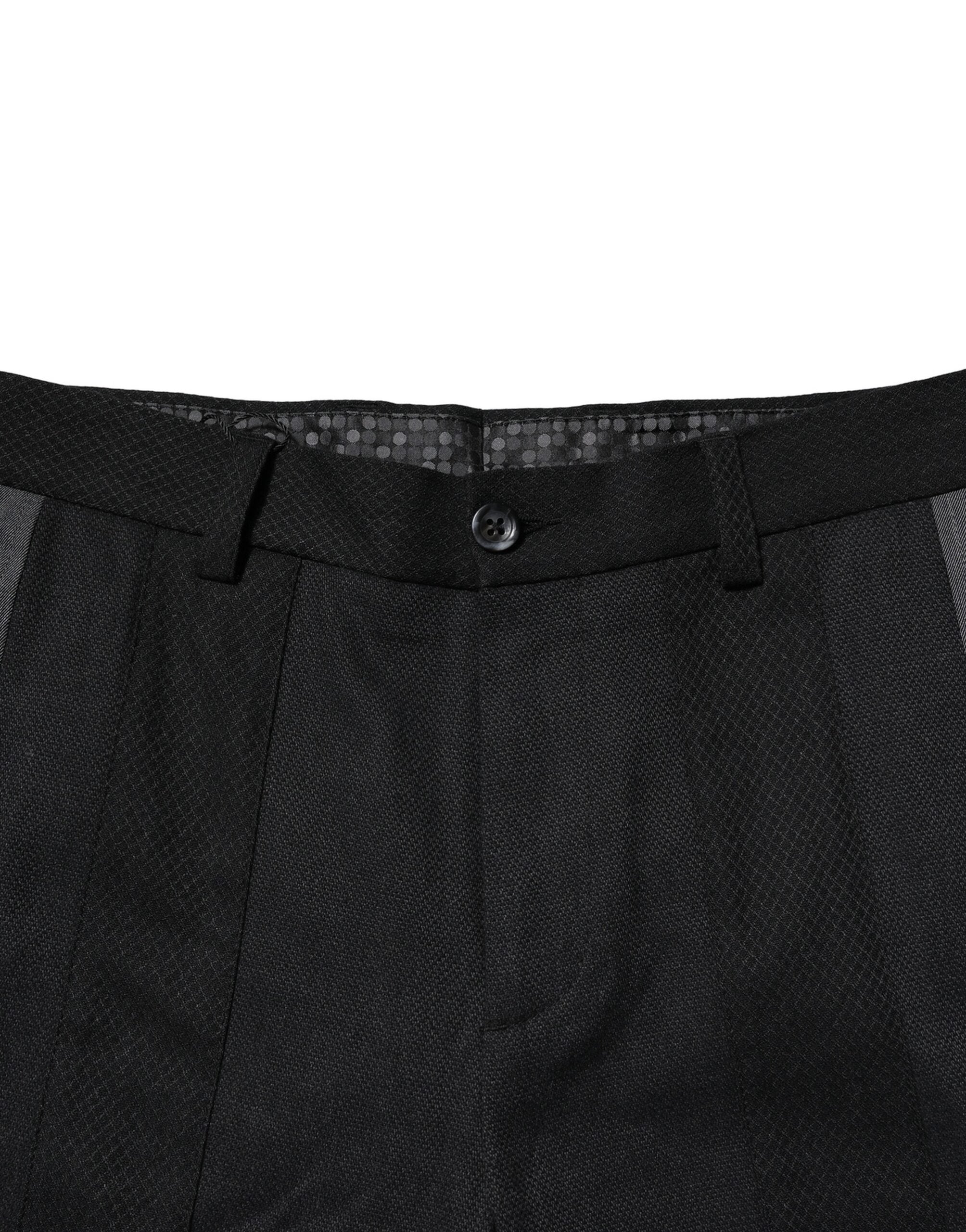 Dolce & Gabbana Black Gray Cotton Tapered Men Pants
