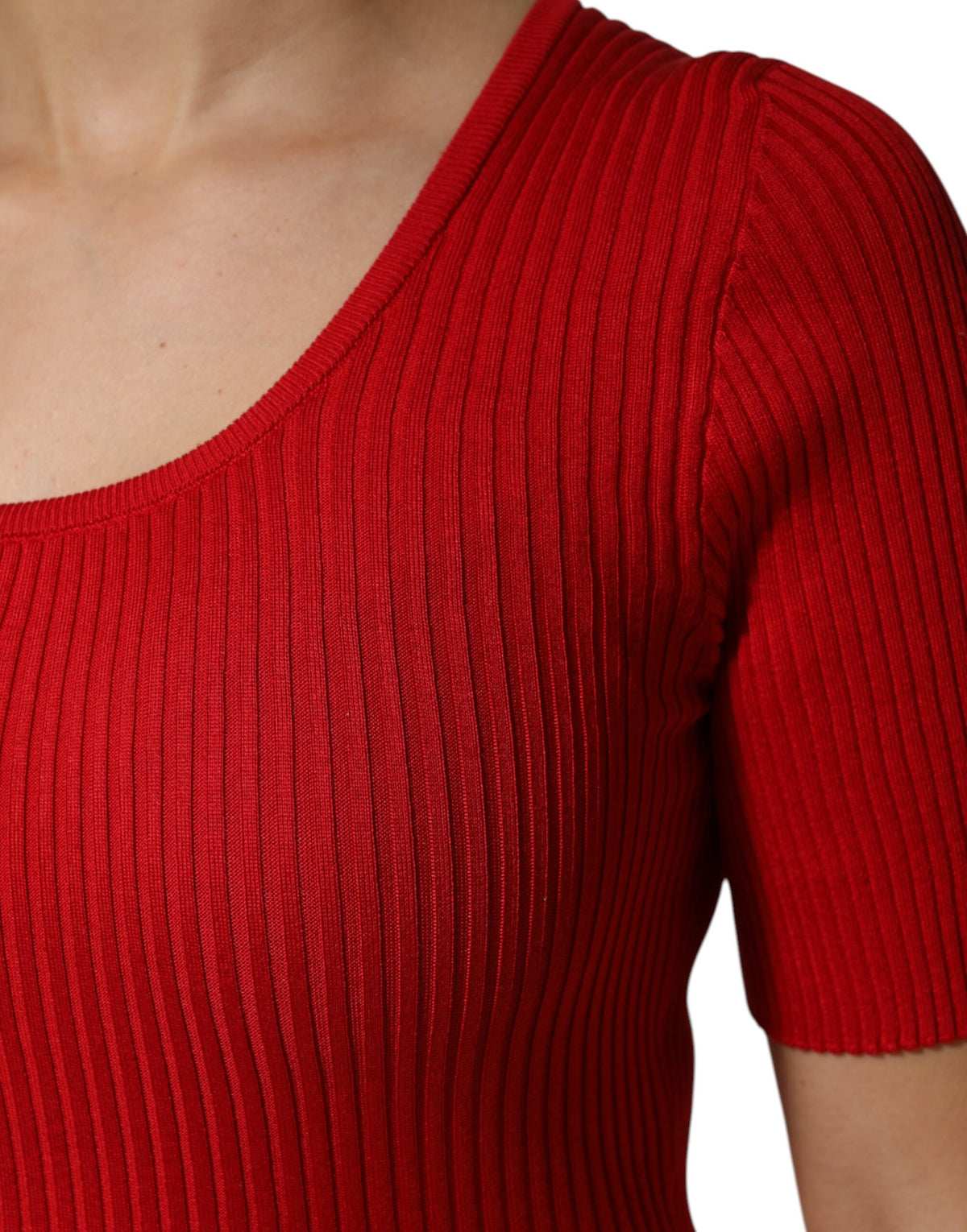 Dolce & Gabbana Red Silk Pullover Top - Timeless Luxury Elegance
