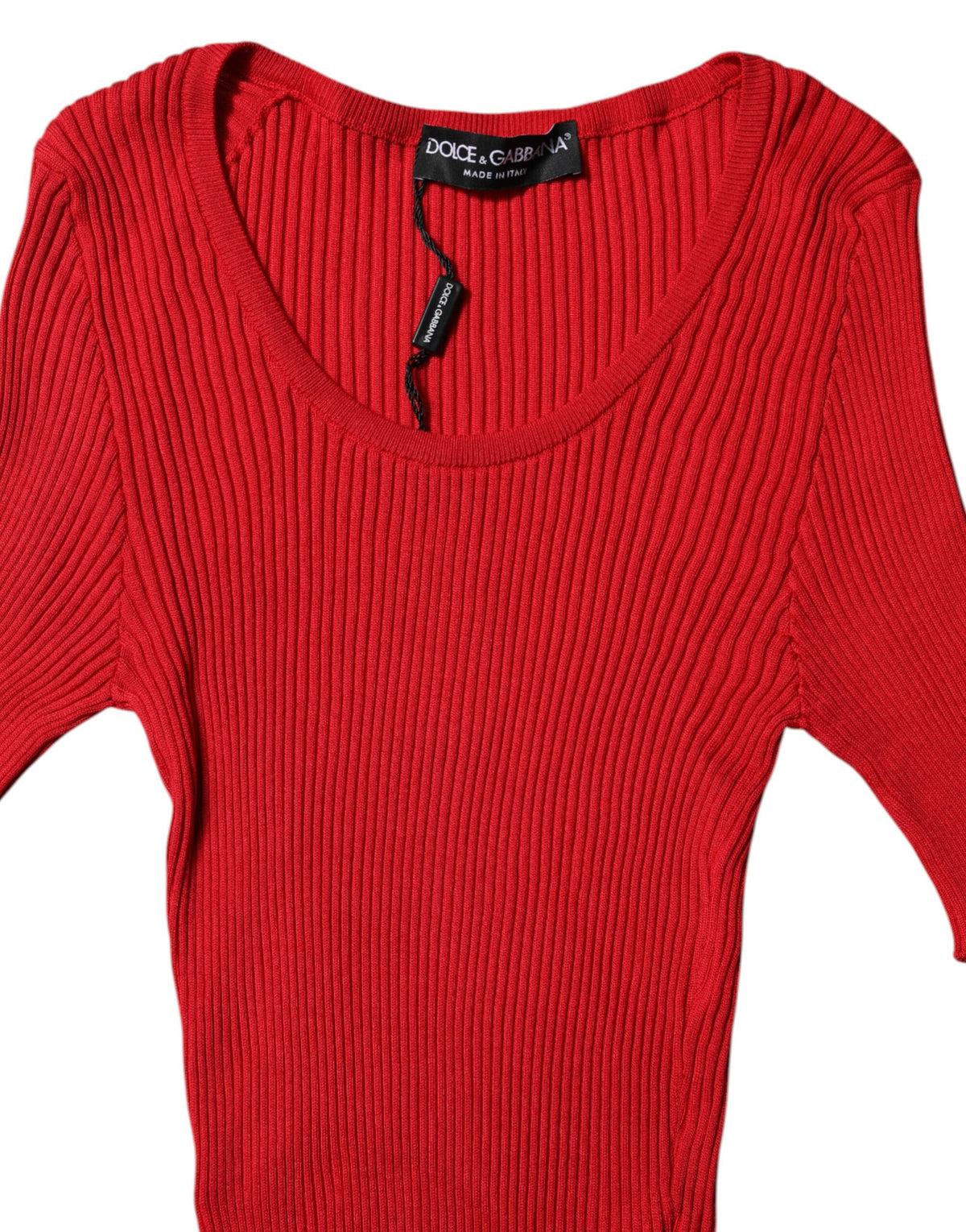 Dolce & Gabbana Red Silk Pullover Top - Timeless Elegance