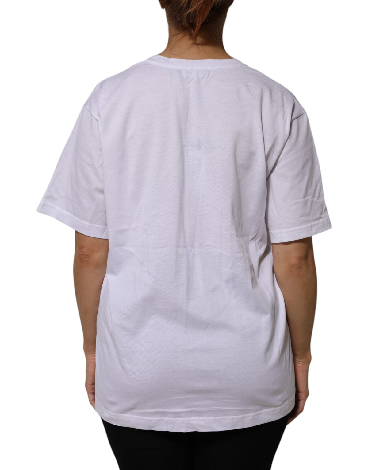 Elevate your wardrobe with the Dolce & Gabbana White Cotton Short Sleeves V-neck T-shirt, a symbol of Italian craftsmanship and timeless luxury, perfect for any occasion.