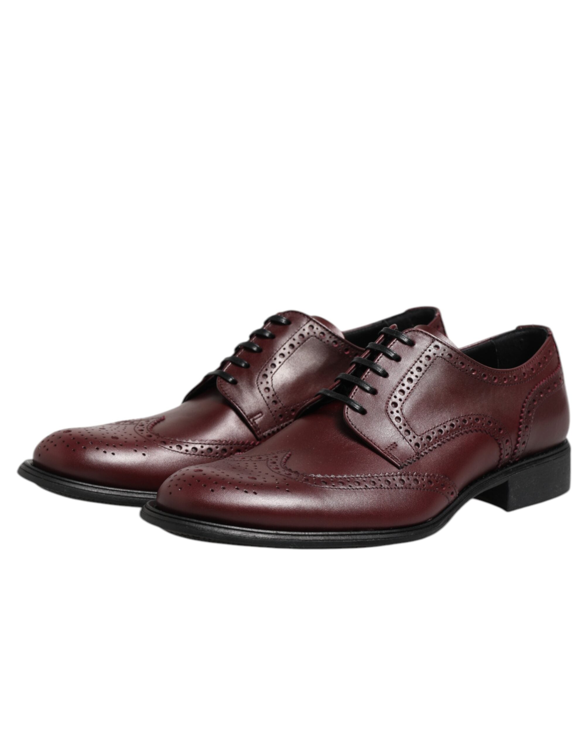 Experience the exquisite Dolce & Gabbana Brown Leather Lace Up Derby Dress Shoes, where Italian craftsmanship meets luxurious elegance, perfect for any discerning wardrobe.