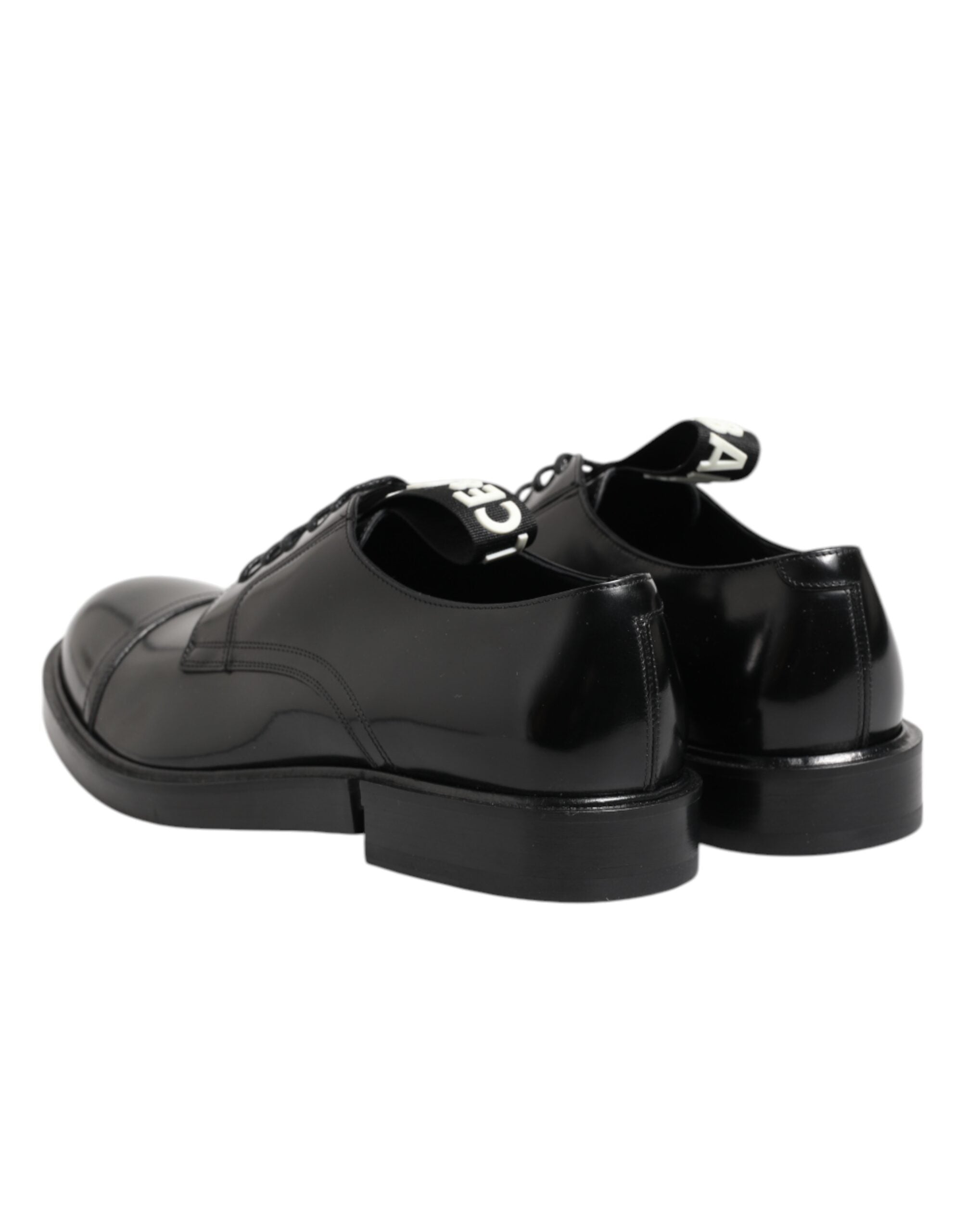 Experience the exquisite craftsmanship of Dolce & Gabbana's Black Leather Dress Lace Up Formal Shoes, where timeless elegance meets luxurious comfort for the discerning individual.