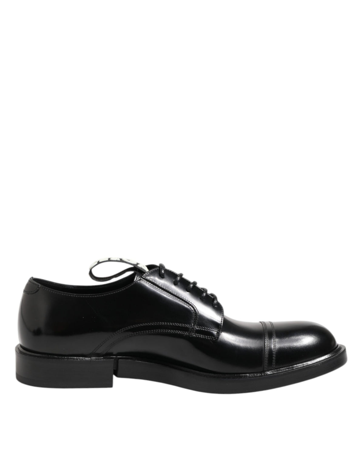 Experience the exquisite craftsmanship of Dolce & Gabbana's Black Leather Dress Lace Up Formal Shoes, where timeless luxury meets modern elegance for the discerning individual.