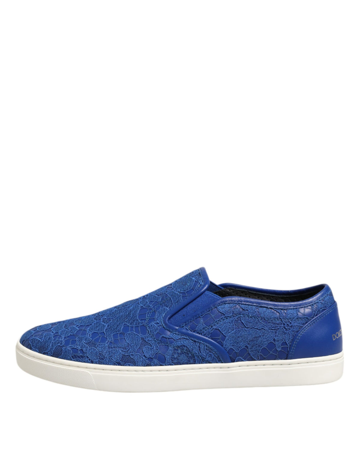 Indulge in the exquisite craftsmanship of Dolce & Gabbana's Blue Leather Lace Slip On Sneakers, where luxurious materials meet timeless elegance for the discerning individual.