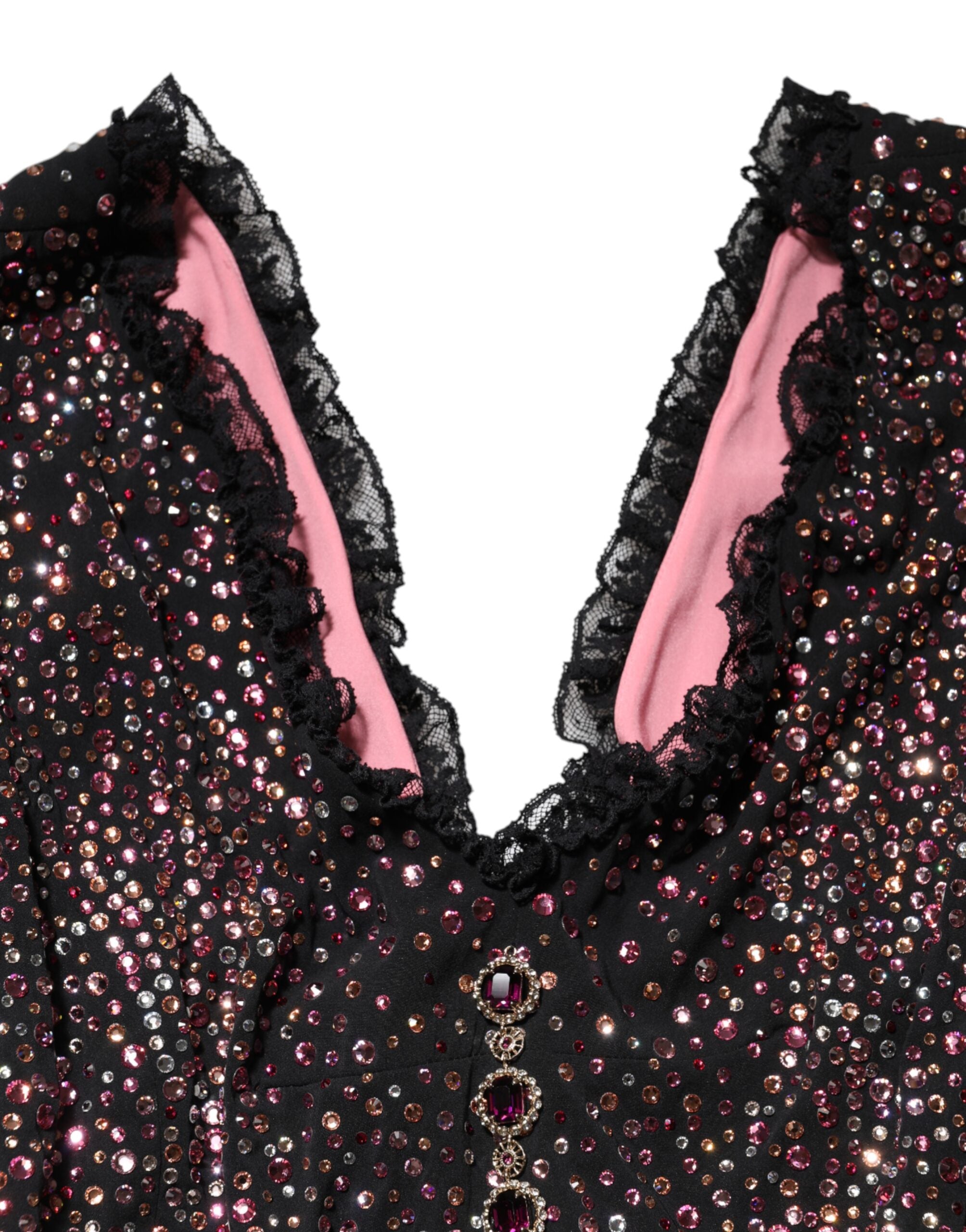 Indulge in the exquisite luxury of the Dolce & Gabbana Multicolor Embellished Mermaid Gown, a captivating blend of silk and cotton that embodies timeless elegance and sophisticated allure.
