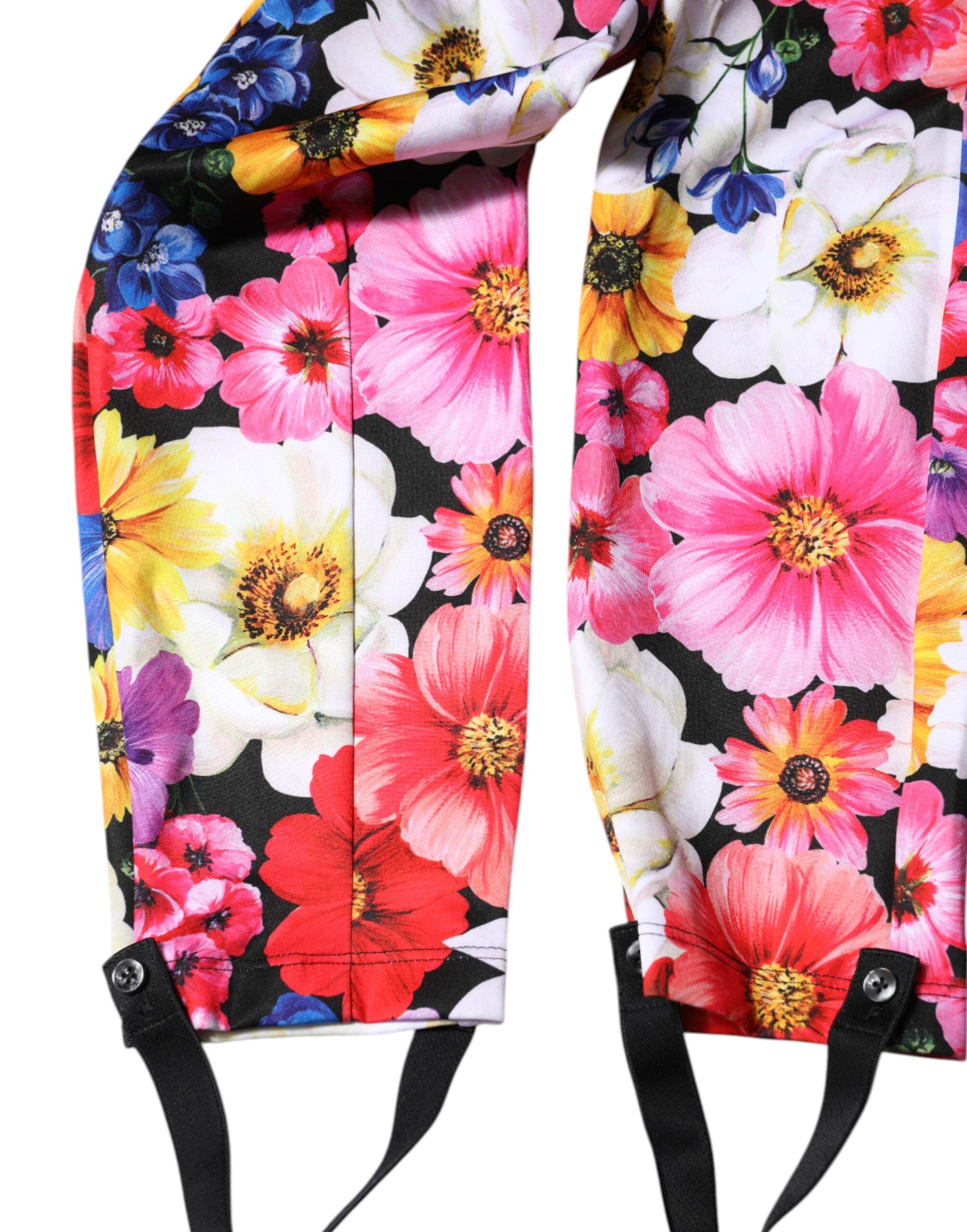 Elevate your wardrobe with Dolce & Gabbana's Multicolor Floral High Waist Leggings, where exquisite craftsmanship meets vibrant artistry for the discerning individual.