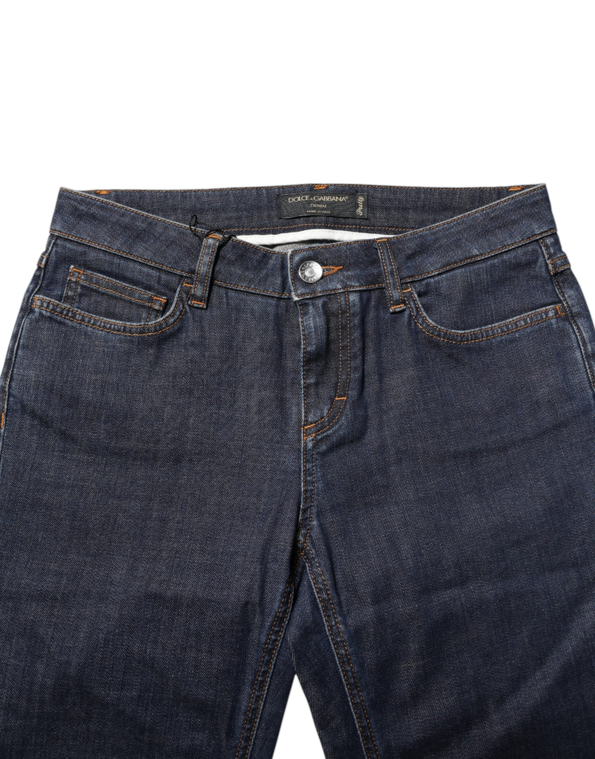Experience the exquisite craftsmanship of Dolce & Gabbana Blue Skinny Cotton Mid Waisted Denim Jeans, where timeless elegance meets luxurious detailing for the discerning individual.