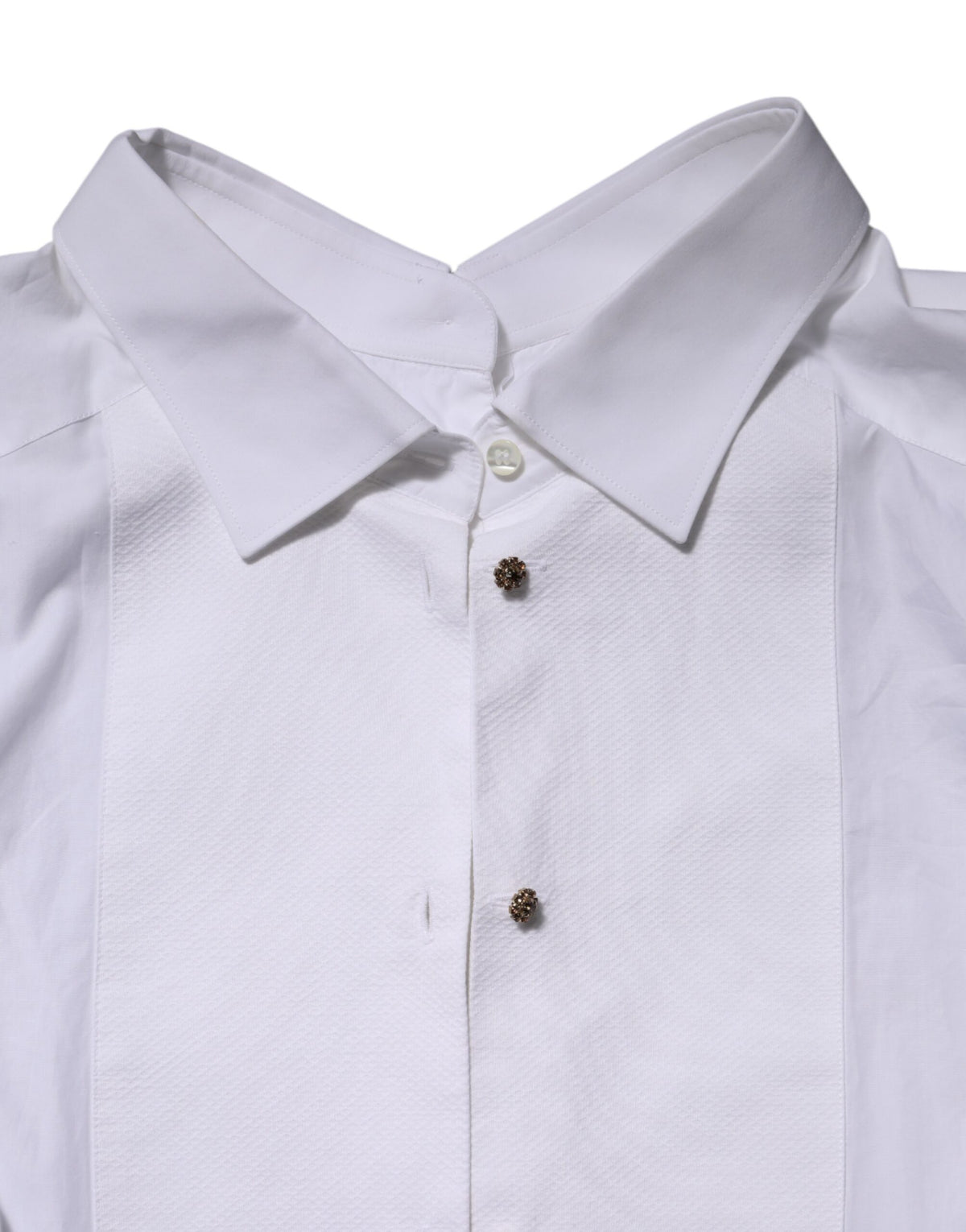 Discover the exquisite Dolce & Gabbana White Cotton Long Sleeves Formal Top Shirt, a timeless piece that embodies Italian craftsmanship and elevates your elegance.