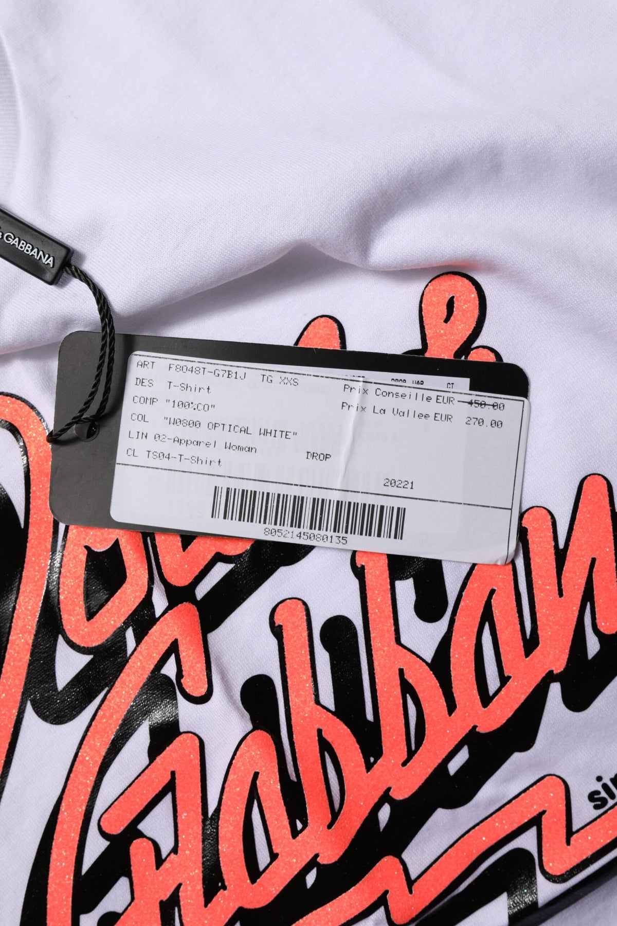 Indulge in the allure of Dolce & Gabbana's White Cotton Graphic Print Crew Neck T-shirt, a masterpiece of Italian craftsmanship that elevates your wardrobe with effortless elegance.