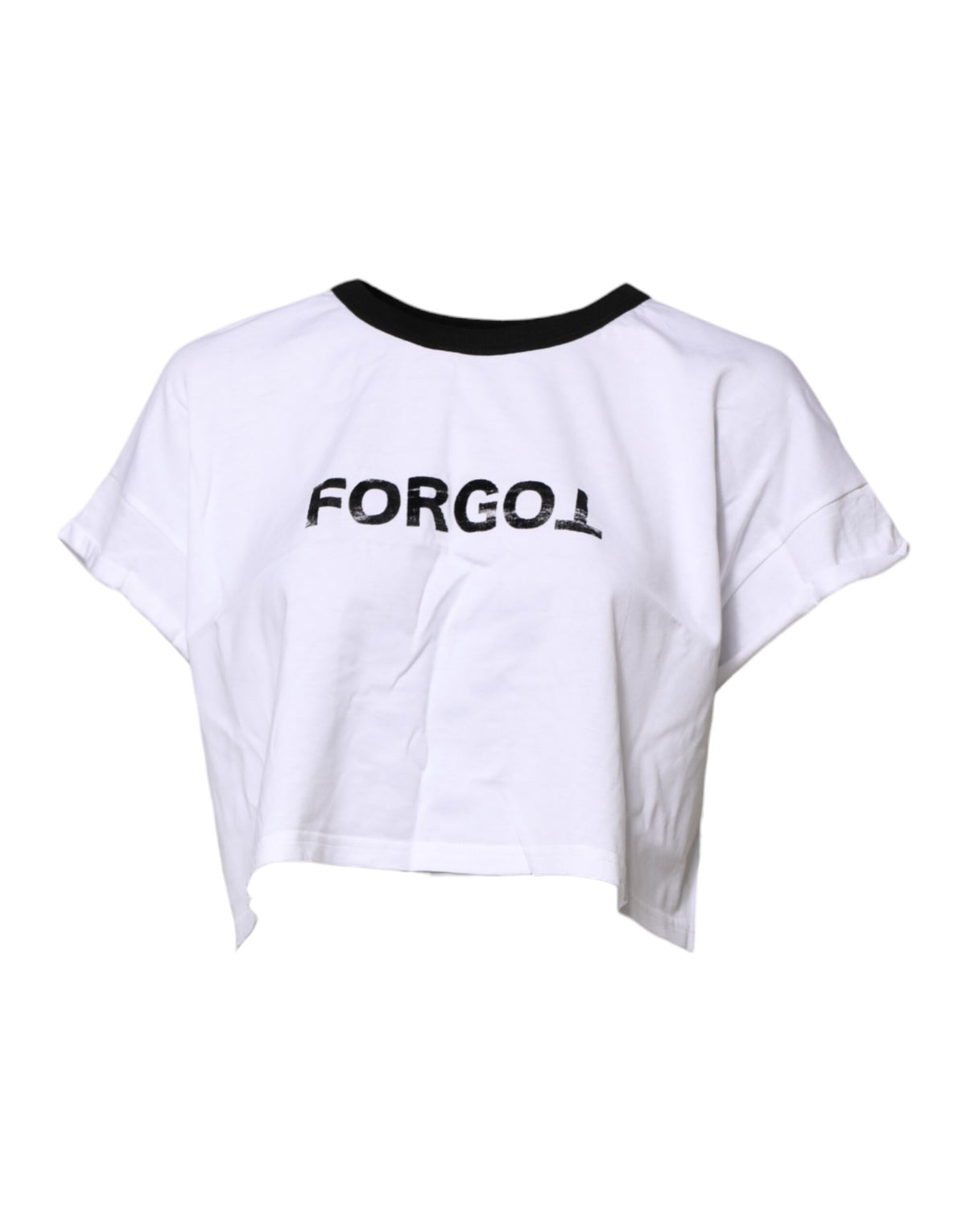 Indulge in the Dolce & Gabbana White Graphic Print Cropped T-shirt, a masterpiece of Italian craftsmanship in premium cotton, perfect for elevating your luxurious lifestyle.
