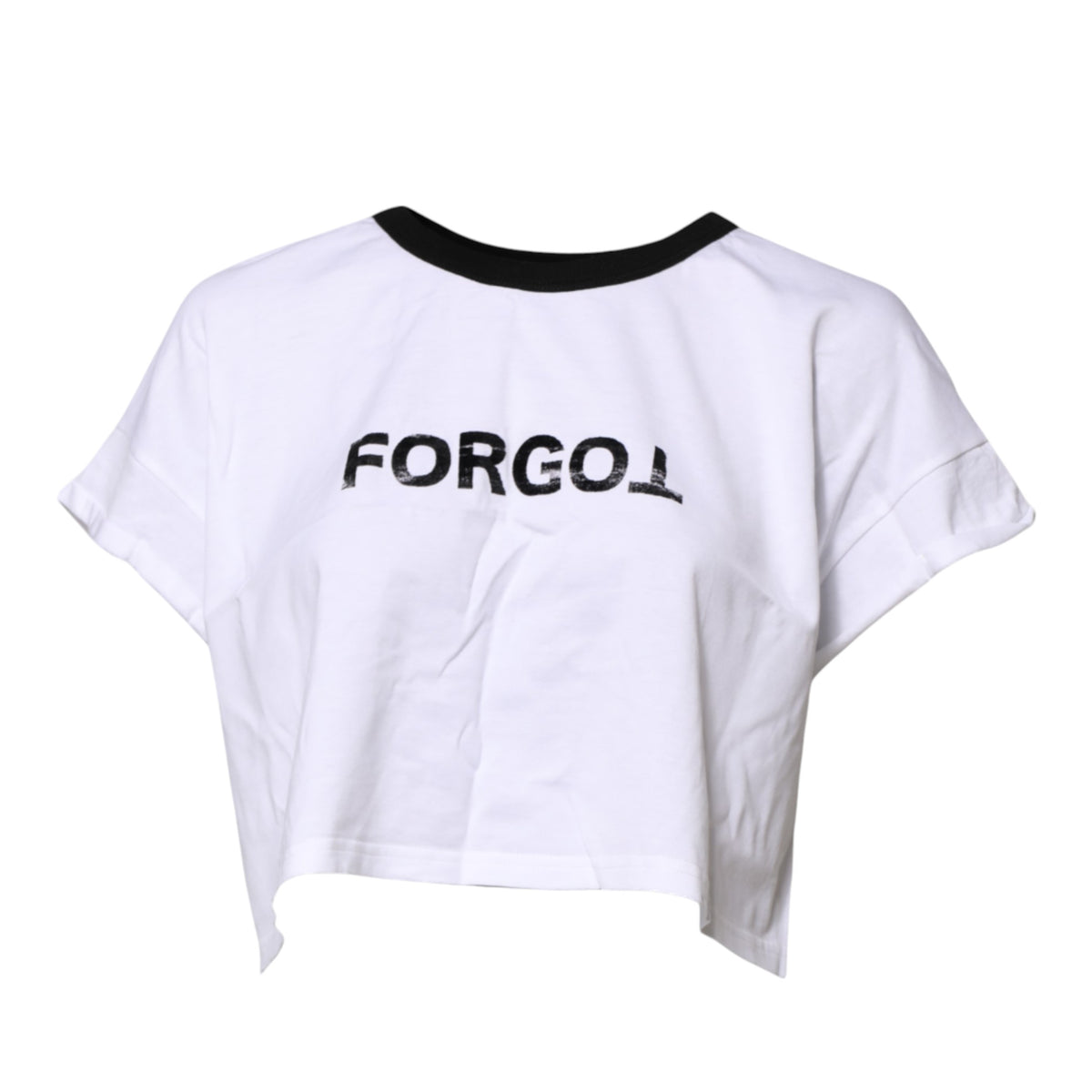 Indulge in the Dolce & Gabbana White Graphic Print Cropped T-shirt, a masterpiece of Italian craftsmanship in premium cotton, embodying effortless elegance and timeless allure.