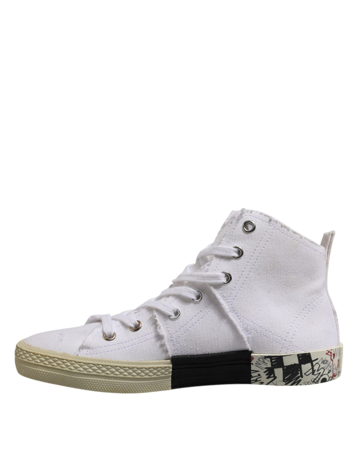 Discover the Maison Margiela White Lace Up Mid Top Sneakers, where premium canvas meets artisanal craftsmanship, redefining luxury for the discerning individual.