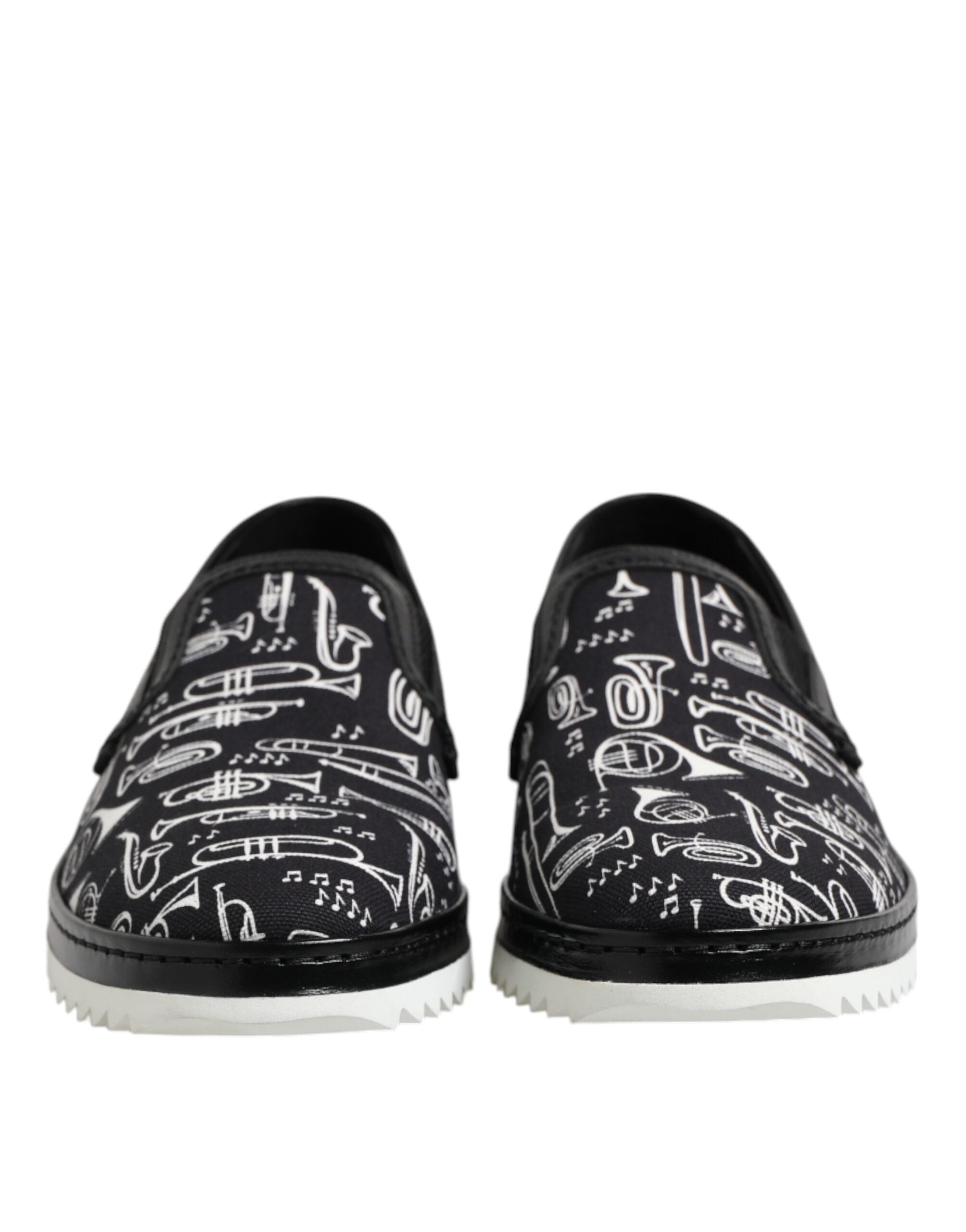 Experience the allure of Dolce & Gabbana Black Slip On Printed Men Loafers, where Italian craftsmanship meets luxurious comfort, perfect for elevating any occasion.