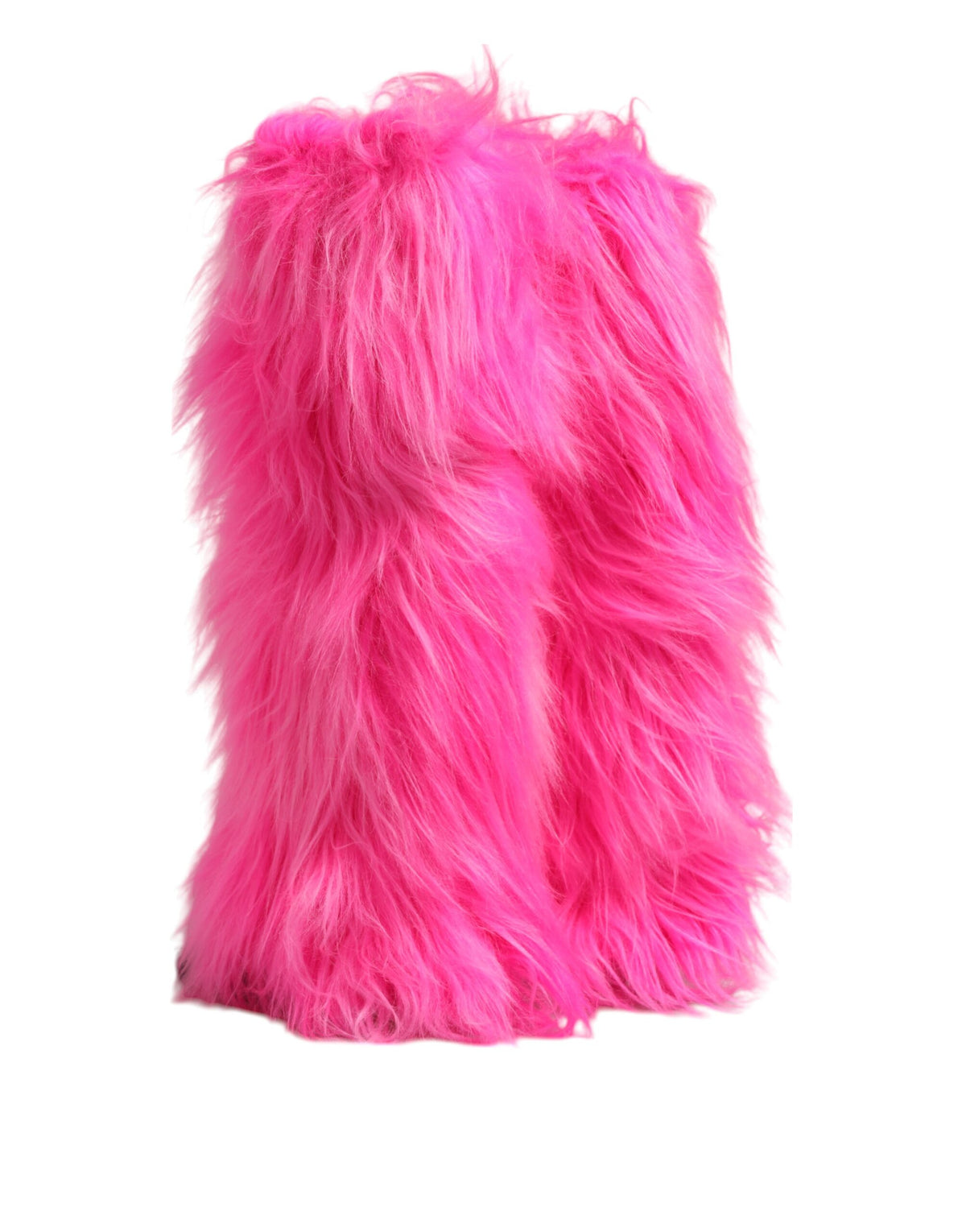 Step into opulence with Dolce & Gabbana Pink Faux Fur Leather High Heels Boots, where exquisite craftsmanship meets timeless elegance, perfect for any glamorous occasion.