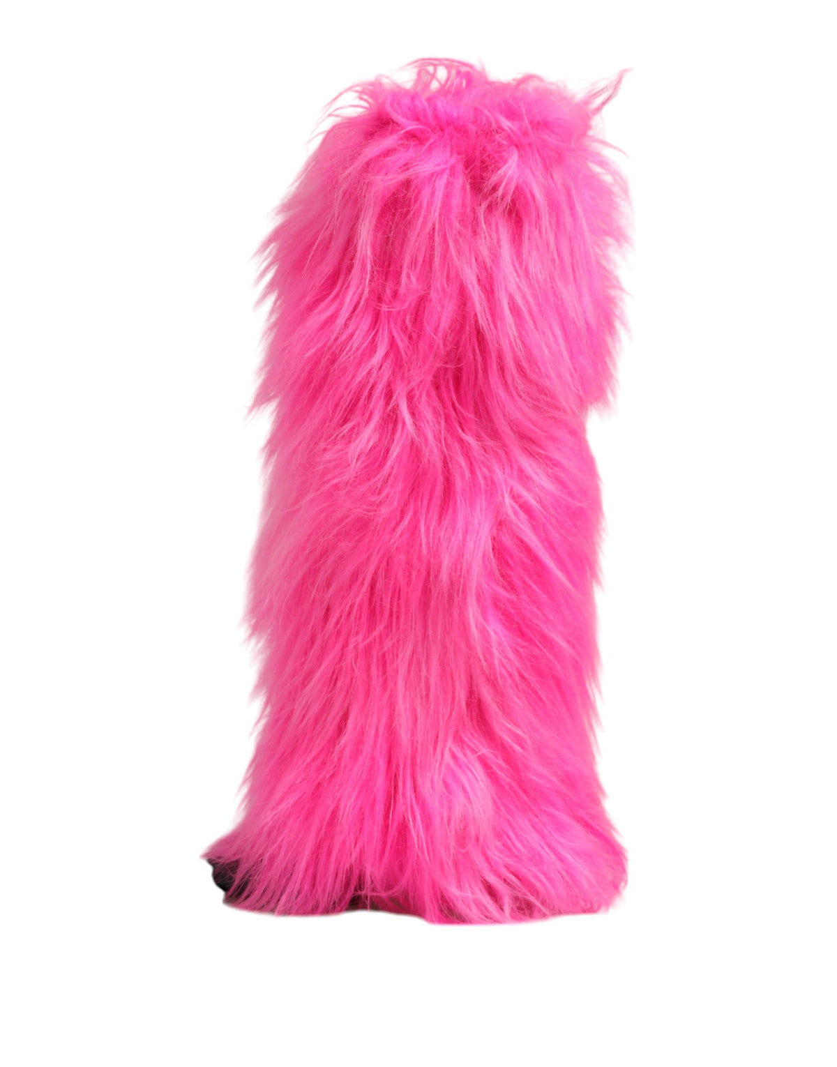 Elevate your style with Dolce & Gabbana's Pink Faux Fur Leather High Heels Boots, a luxurious blend of exquisite craftsmanship and timeless allure, perfect for any occasion.