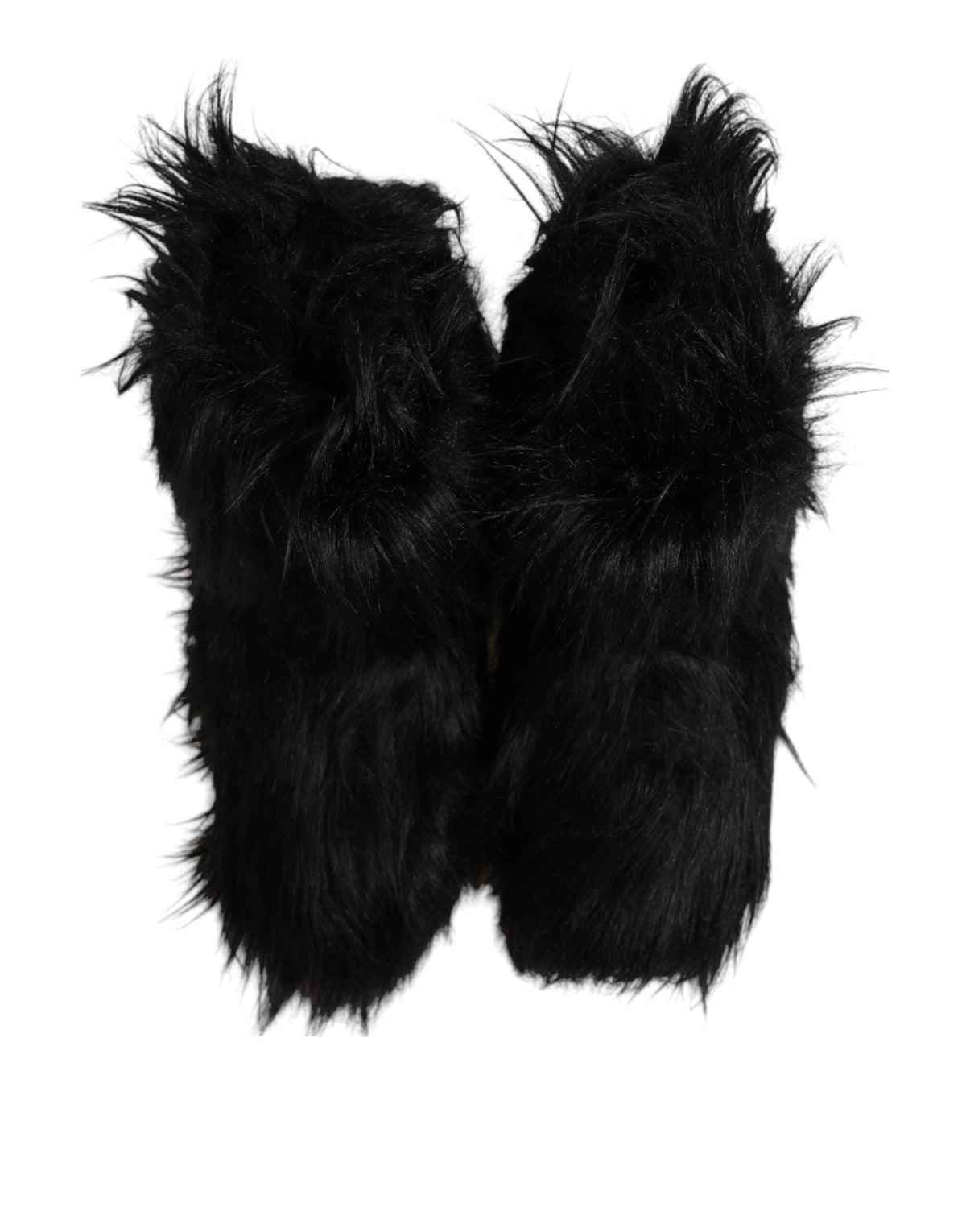 Elevate your style with Dolce & Gabbana's Black Faux Fur Mid Calf Boots, a luxurious blend of exquisite craftsmanship and timeless allure, perfect for any sophisticated wardrobe.