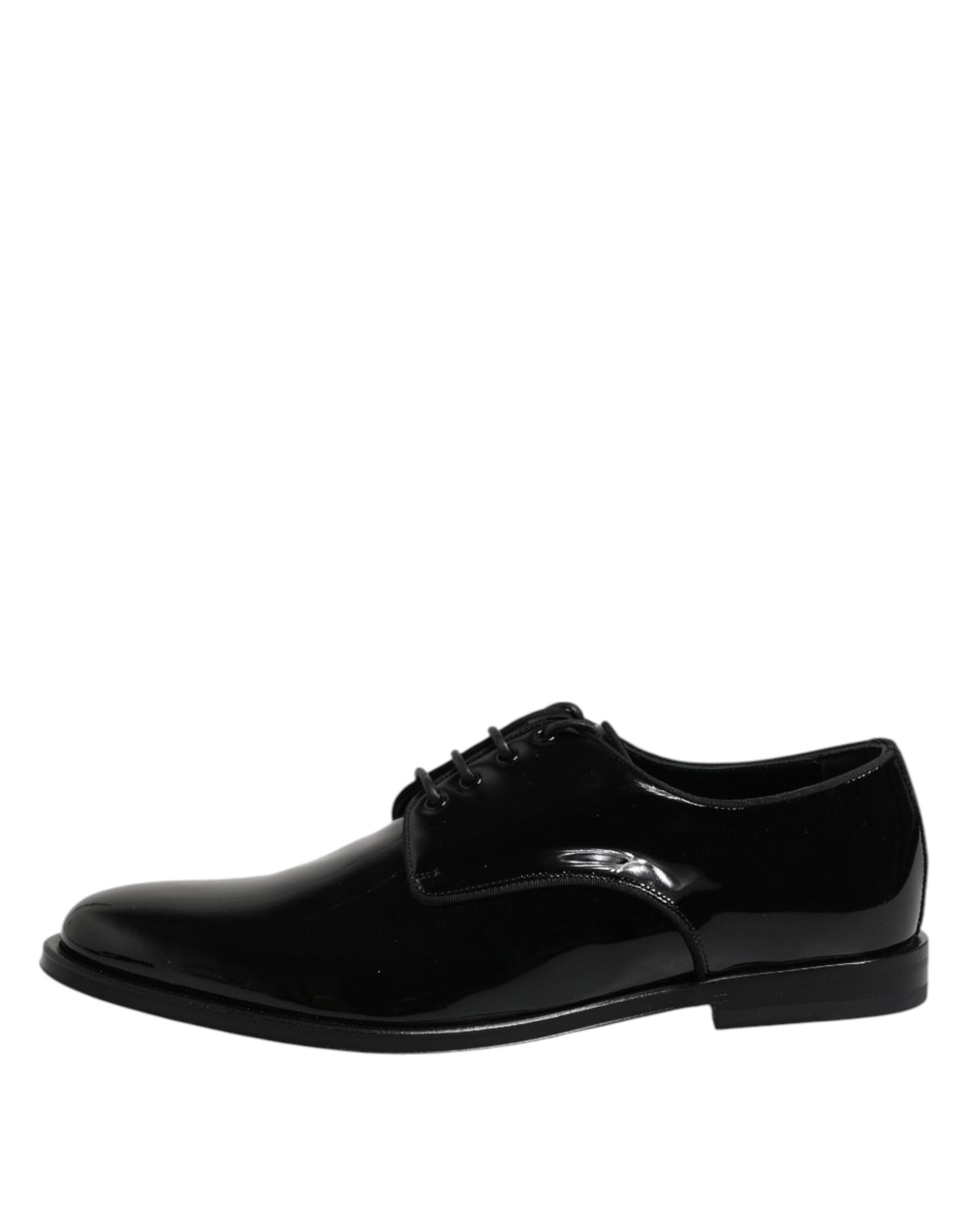 Discover the exquisite Dolce & Gabbana Black Patent Leather Derby Formal Dress Shoes, where timeless elegance meets artisanal craftsmanship for the discerning individual.