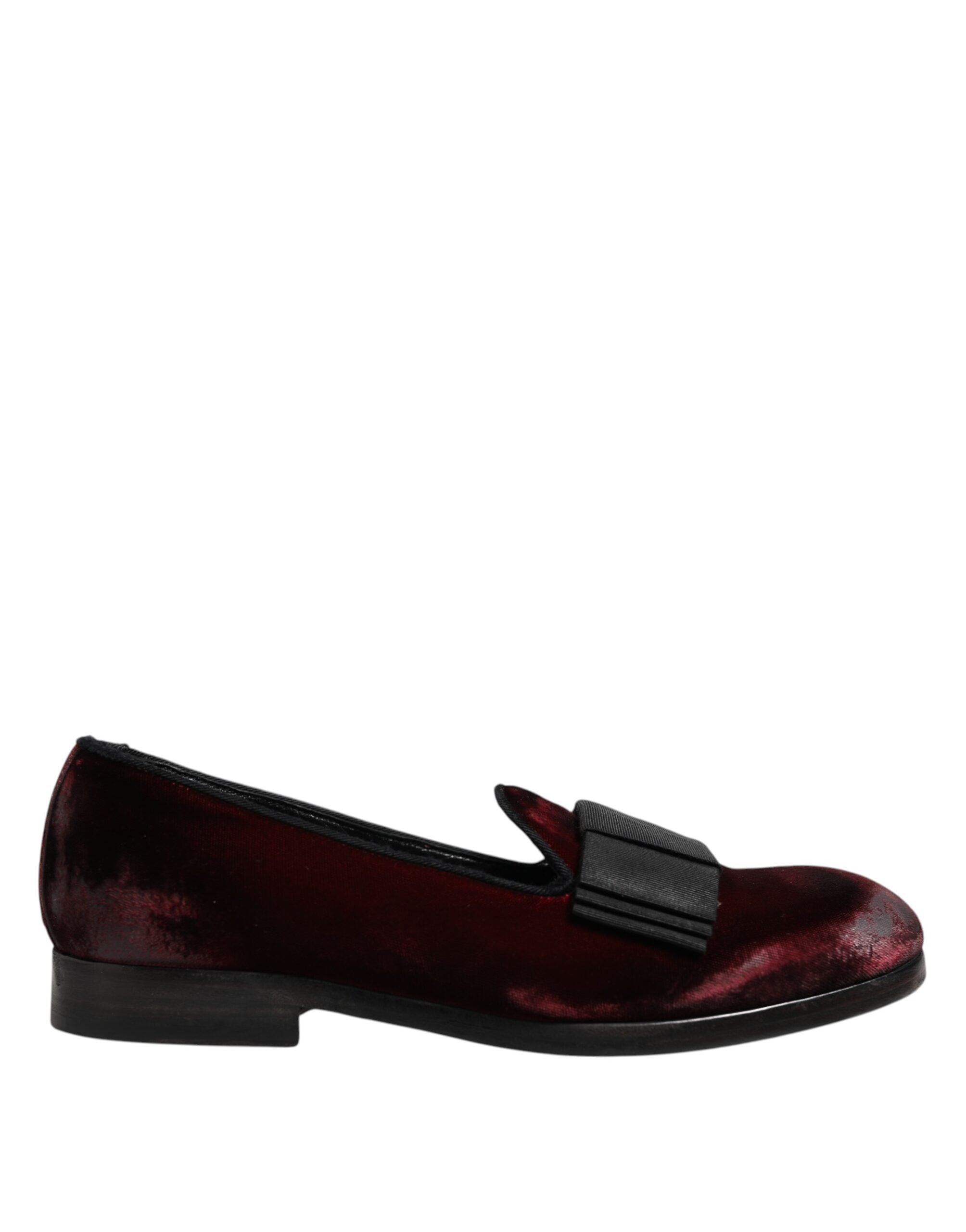 Step into sophistication with Dolce & Gabbana Red Velvet Men Slip On Loafers, where luxurious red leather and Italian craftsmanship create an enduring statement of elegance.