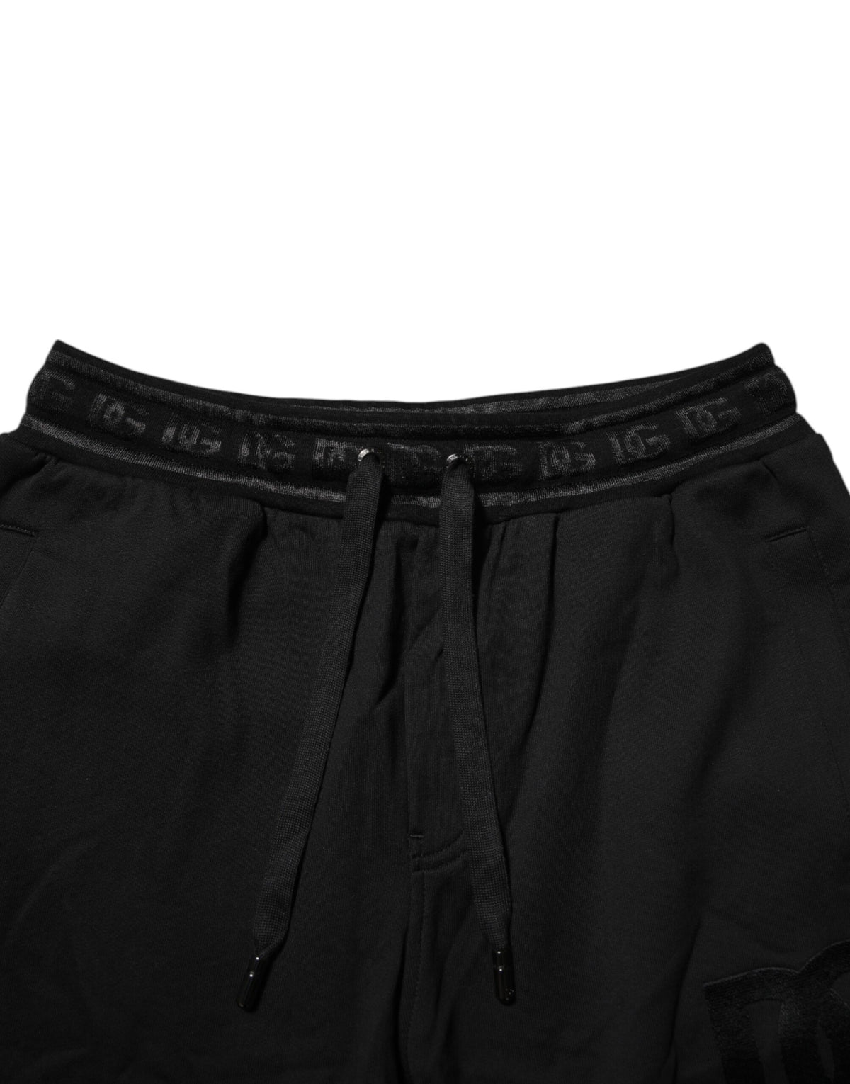 Dolce & Gabbana Black Cotton Drawstring Jogger Pants