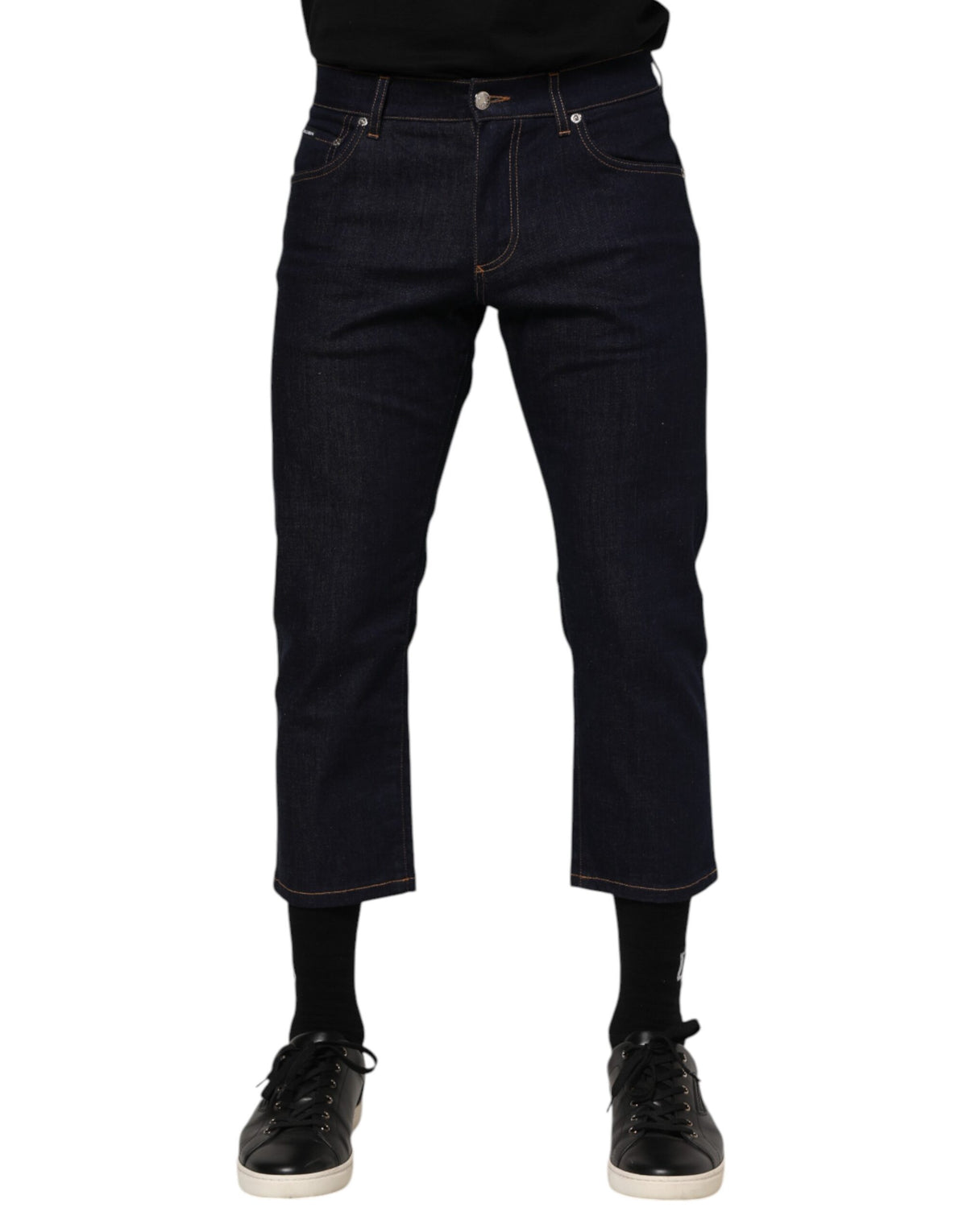 Dolce & Gabbana Dark Blue Slim Fit Denim Jeans for Timeless Elegance