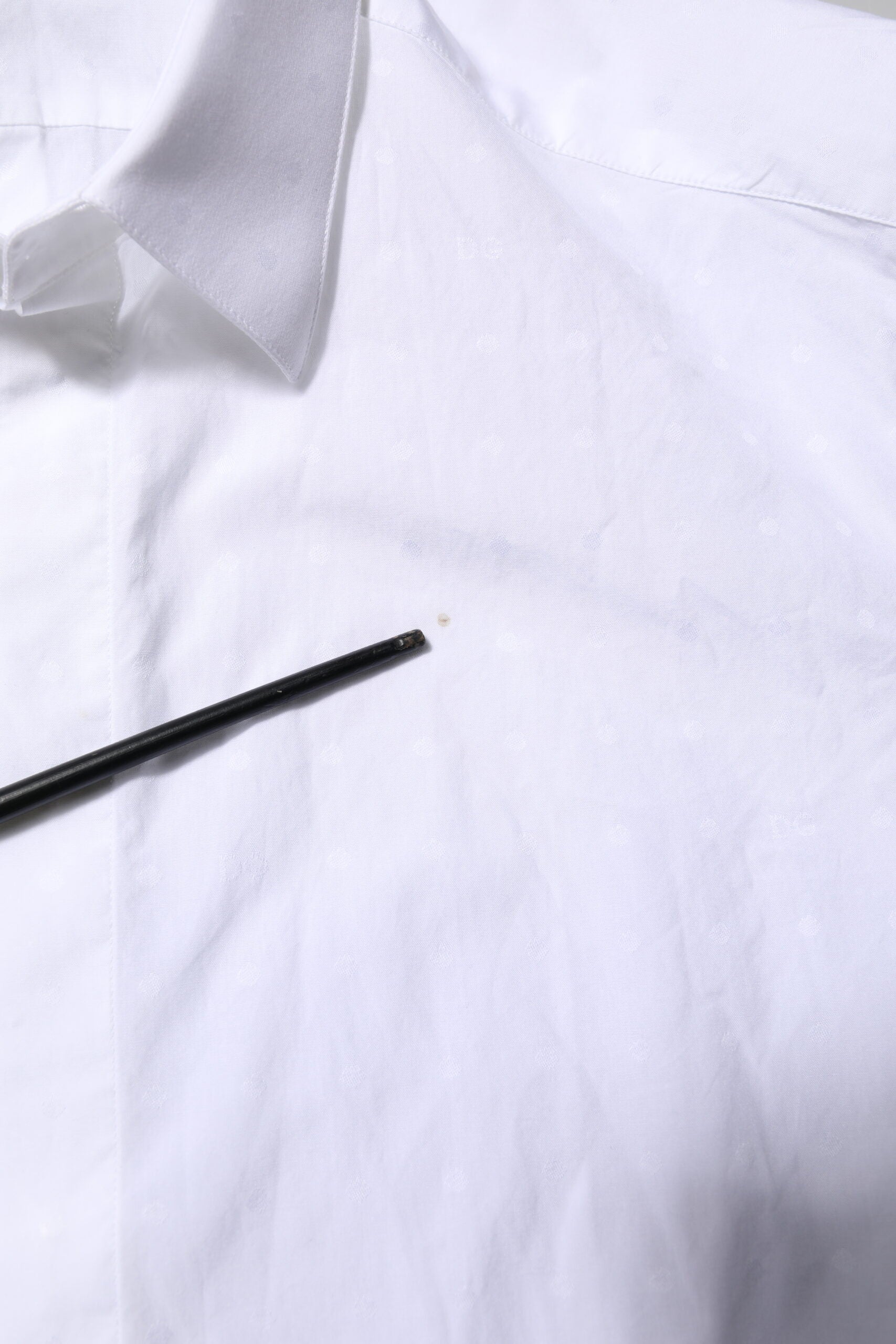 Dolce & Gabbana White Cotton GOLD Dress Formal Shirt