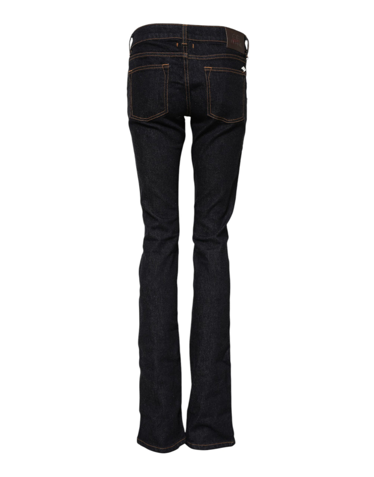 Indulge in the exquisite GF Ferre Dark Blue Cotton Mid Waisted Skinny Denim Jeans, where luxurious craftsmanship meets timeless elegance, perfect for the modern connoisseur.