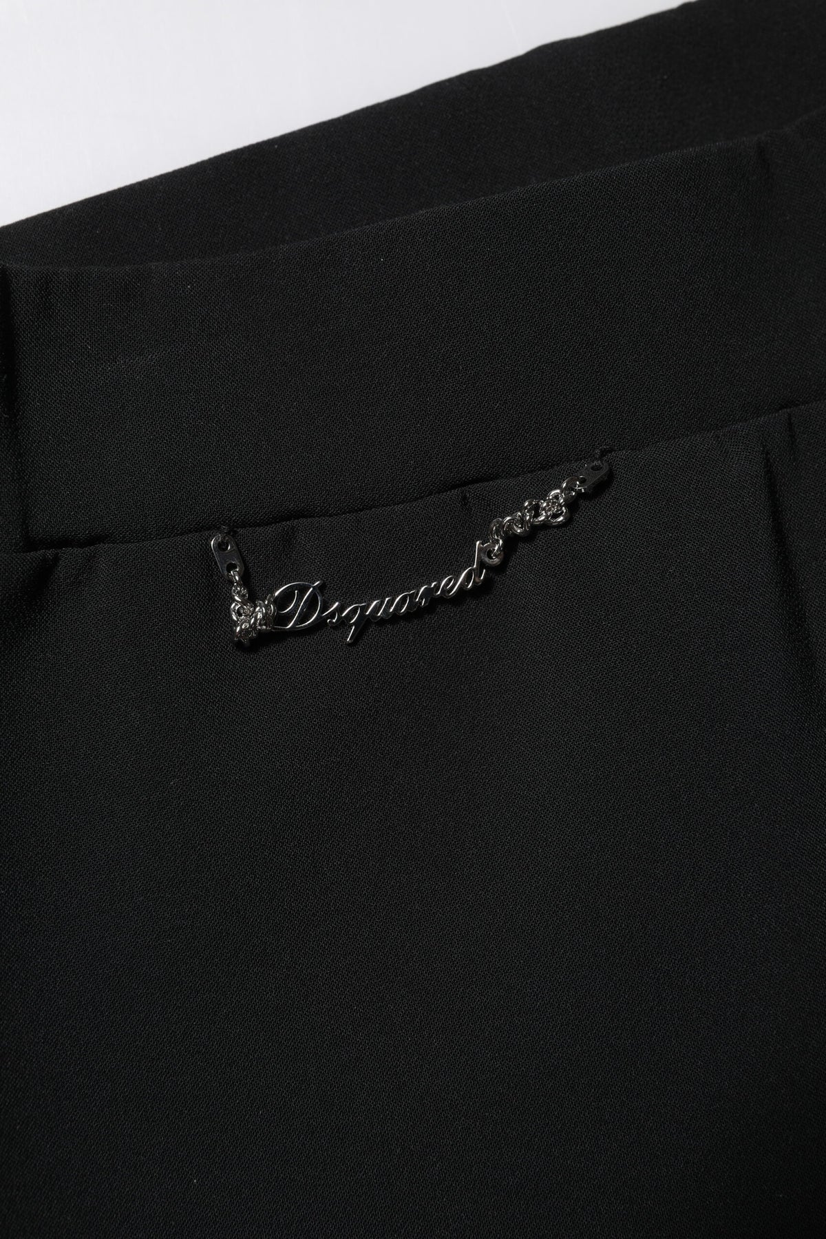 Elevate your wardrobe with Dsquared² High Waisted Flared Pants, crafted from luxurious polyester, embodying timeless sophistication and exquisite craftsmanship for the discerning individual.