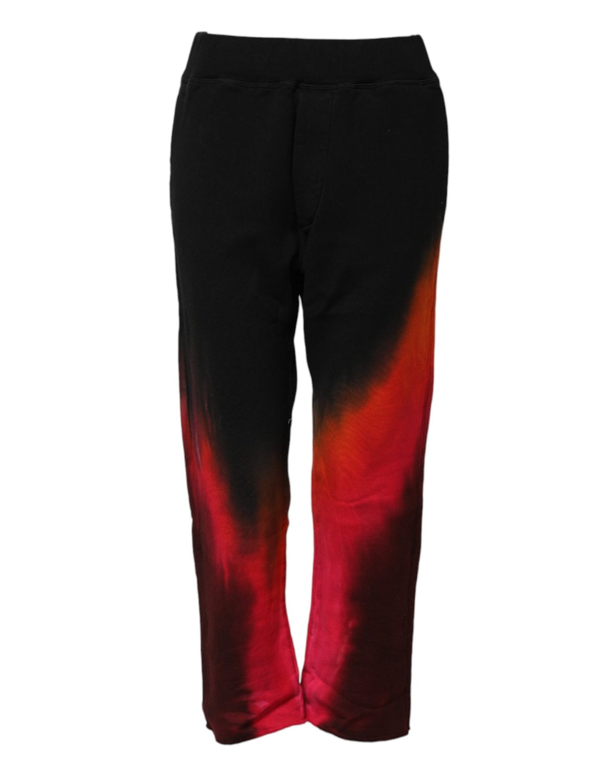 Elevate your wardrobe with Dsquared² Black Red Cotton Straight Fit Jogger Pants, a masterpiece of Italian craftsmanship that embodies luxury and sophistication for every occasion.