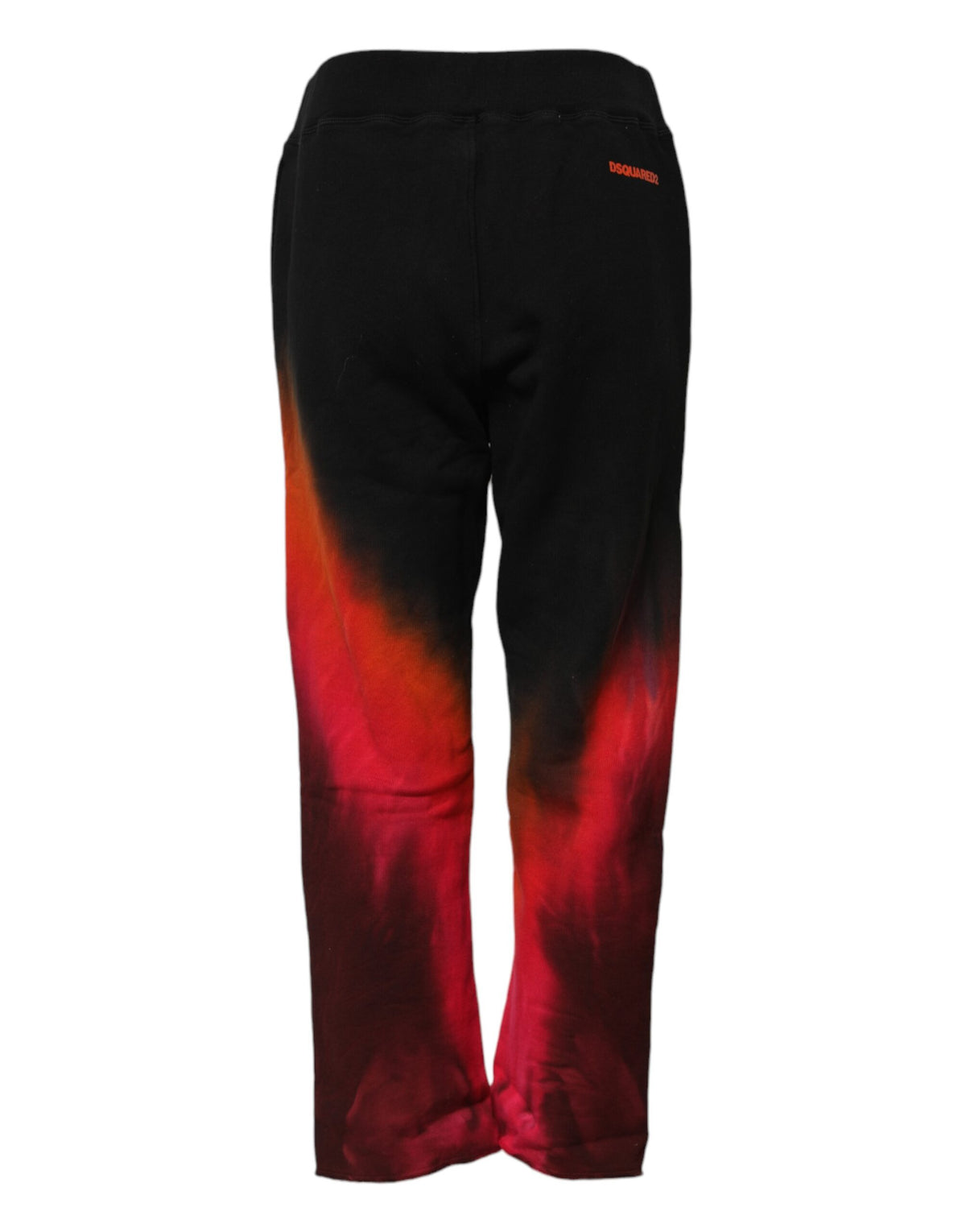 Indulge in the exquisite craftsmanship of Dsquared² Black Red Cotton Straight Fit Jogger Pants, where luxurious comfort meets avant-garde style for the discerning connoisseur.
