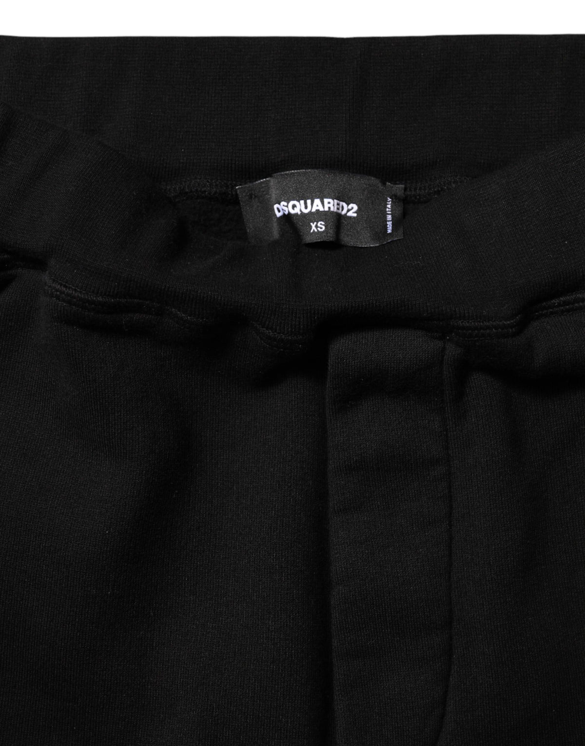 Indulge in the exquisite Dsquared² Black Red Cotton Straight Fit Jogger Pants, where luxurious craftsmanship meets avant-garde style, perfect for the discerning modern connoisseur.