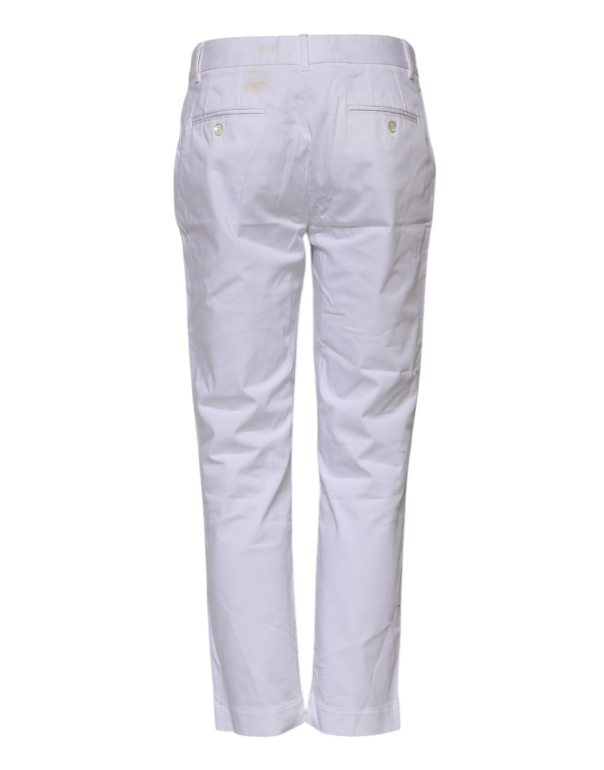 Indulge in the exquisite allure of Dolce & Gabbana White Cotton Stretch Mid Waist Jeans, where luxurious craftsmanship meets timeless elegance for the discerning individual.
