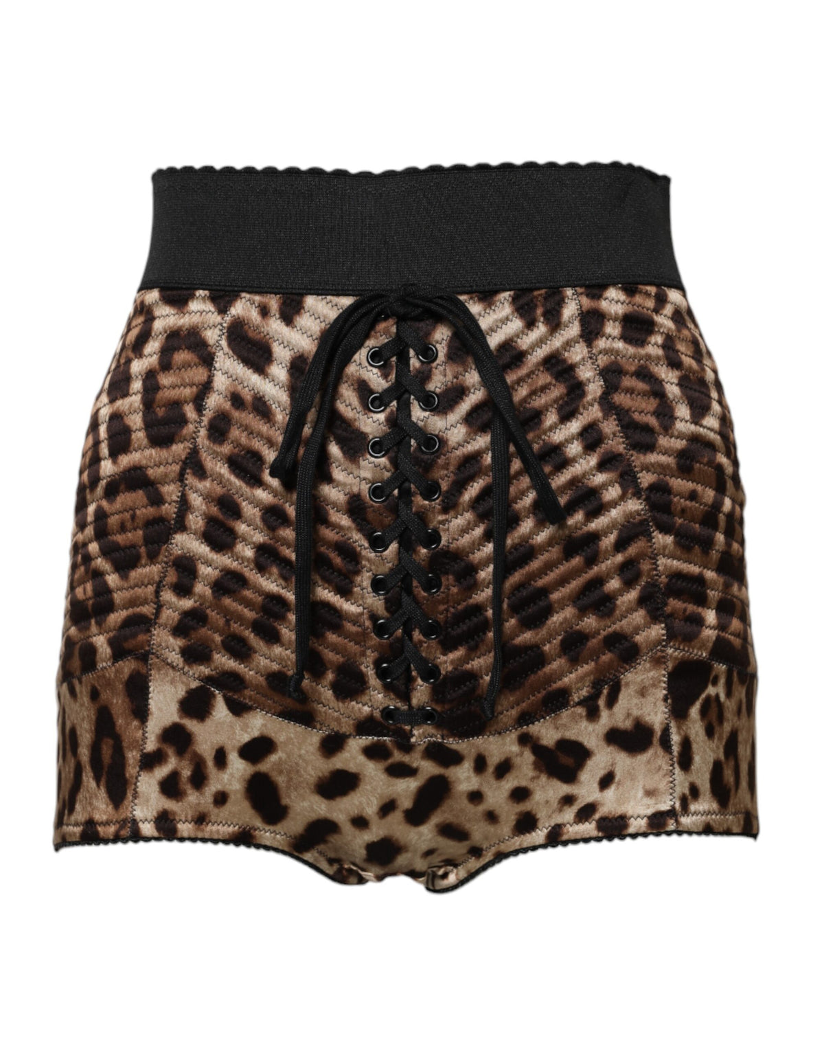 Indulge in the exquisite Dolce & Gabbana Brown Leopard High Waist Hot Pants, a couture masterpiece crafted in Italy, blending luxurious materials with timeless elegance.