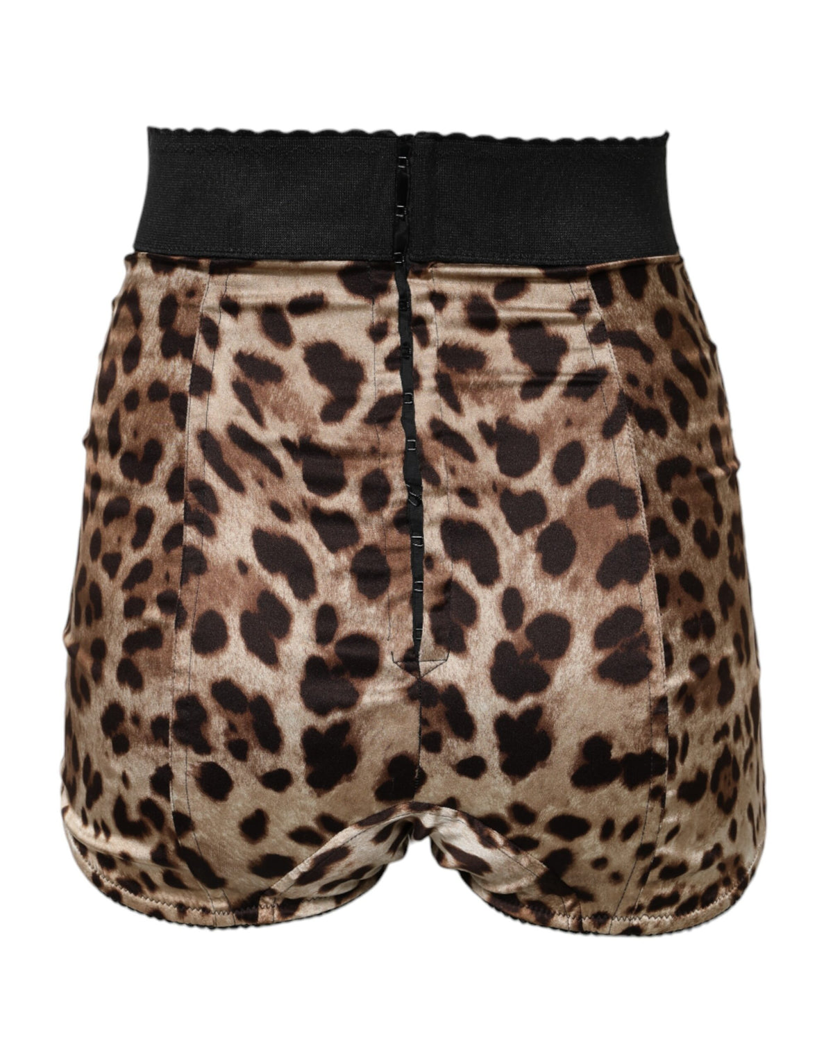 Indulge in the Dolce & Gabbana Brown Leopard High Waist Hot Pants, crafted from a luxurious blend for unparalleled elegance and bold sophistication, perfect for any occasion.