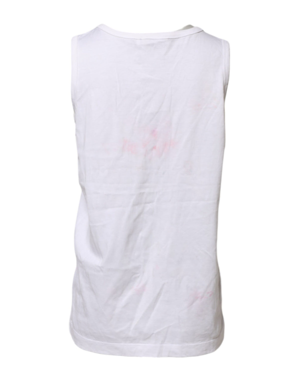 Experience the exquisite allure of Dolce & Gabbana's White Cotton Printed Sleeveless Top, a masterpiece of Italian craftsmanship that embodies timeless elegance and sophisticated style.