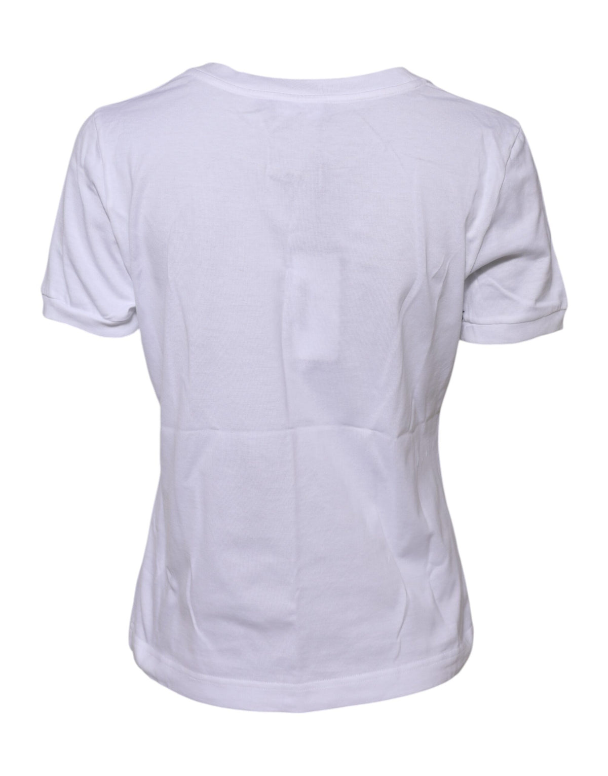Elevate your wardrobe with the Dolce & Gabbana White Cotton Round Neck T-shirt, a symbol of Italian craftsmanship and timeless elegance, perfect for any occasion.