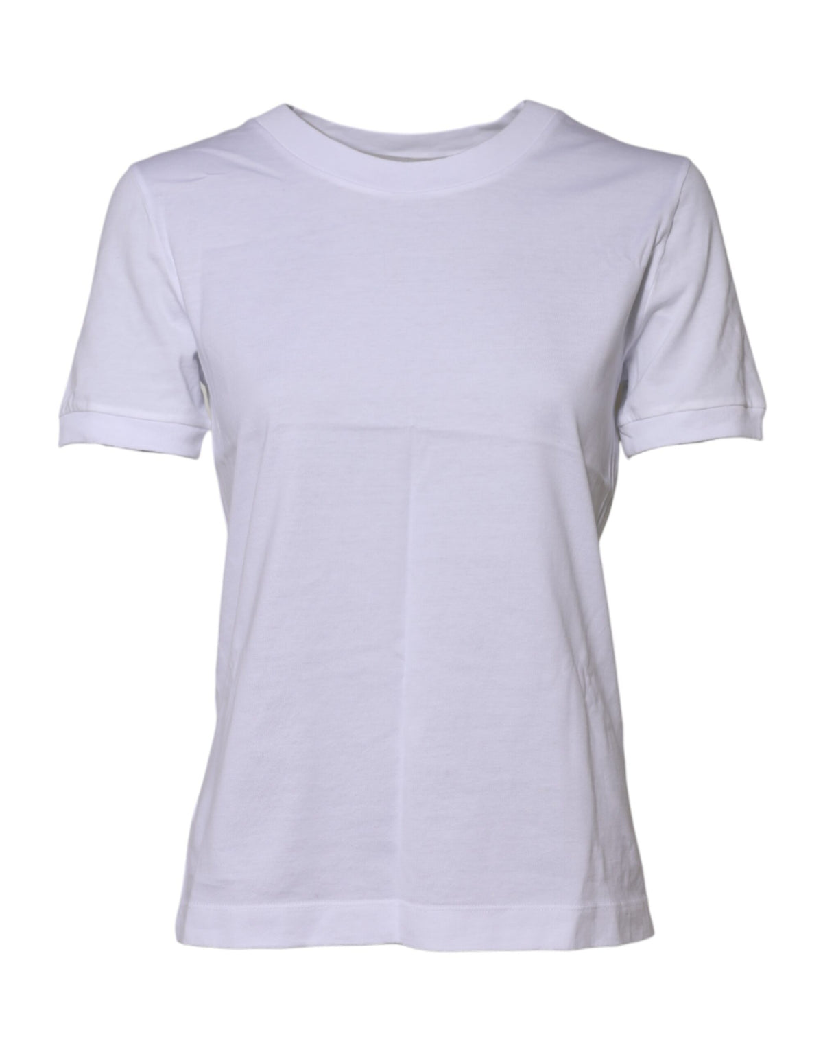 Discover the Dolce & Gabbana White Cotton Round Neck Short Sleeves T-shirt, a timeless piece embodying Italian craftsmanship and sophisticated elegance for the discerning individual.