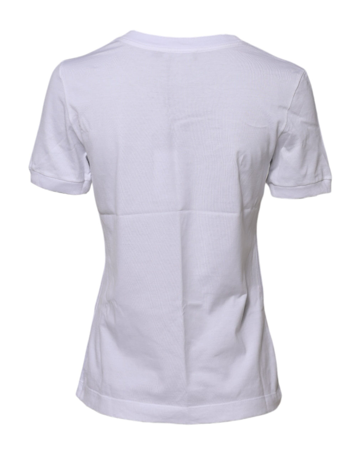 Elevate your wardrobe with the Dolce & Gabbana White Cotton Round Neck T-shirt, a timeless piece of Italian craftsmanship that embodies luxury and sophistication.