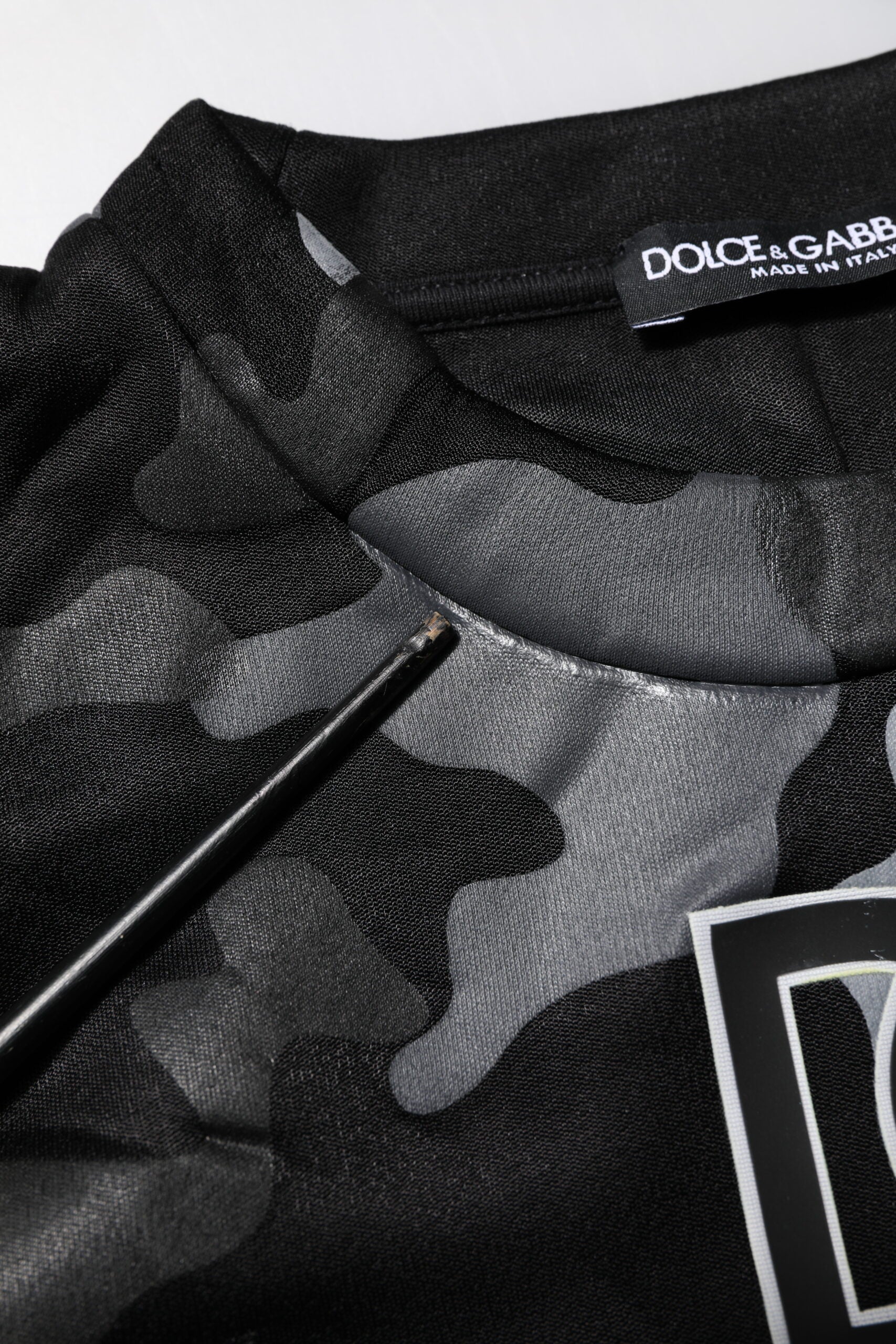 Dolce & Gabbana Black Camouflage Pullover Sweatshirt Sweater