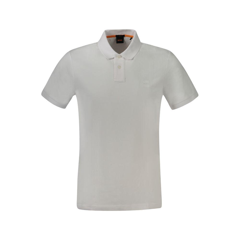 Hugo Boss Bianco Cotton Men Polo - Timeless Luxury Redefined