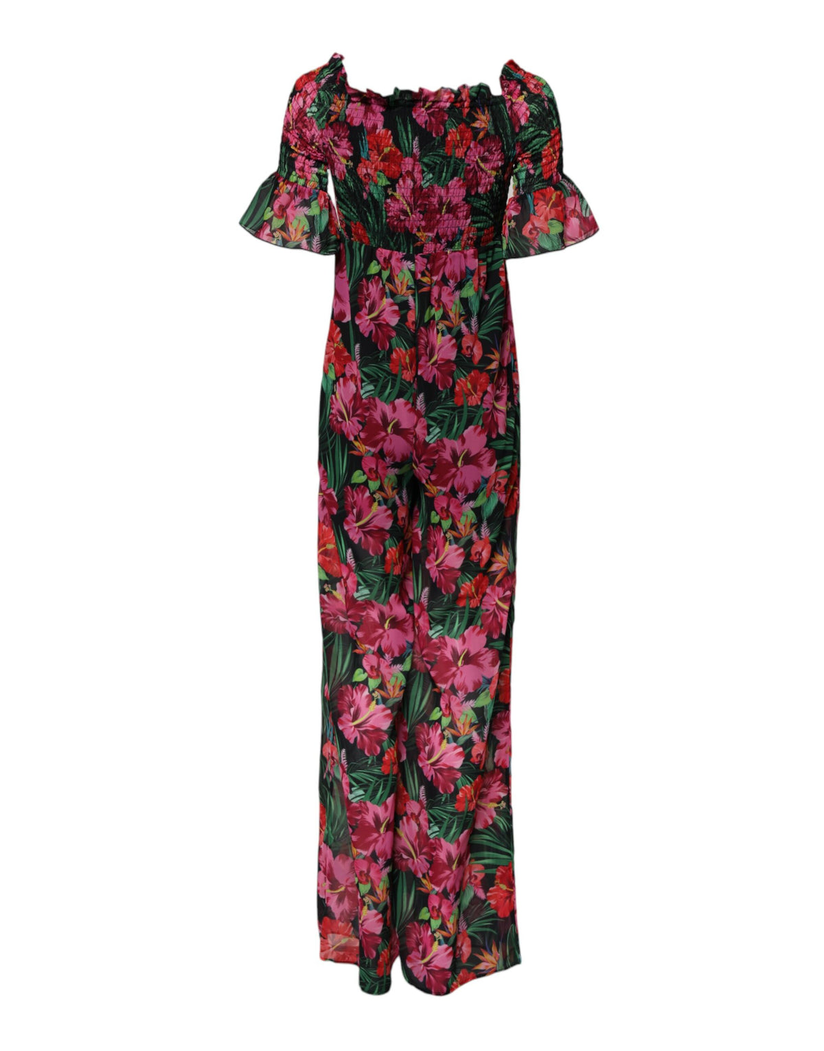 Elevate your elegance with the Patrizia Pepe Multicolor Floral Print Overall Jumpsuit Dress, a masterpiece of Italian craftsmanship that embodies luxury and allure.