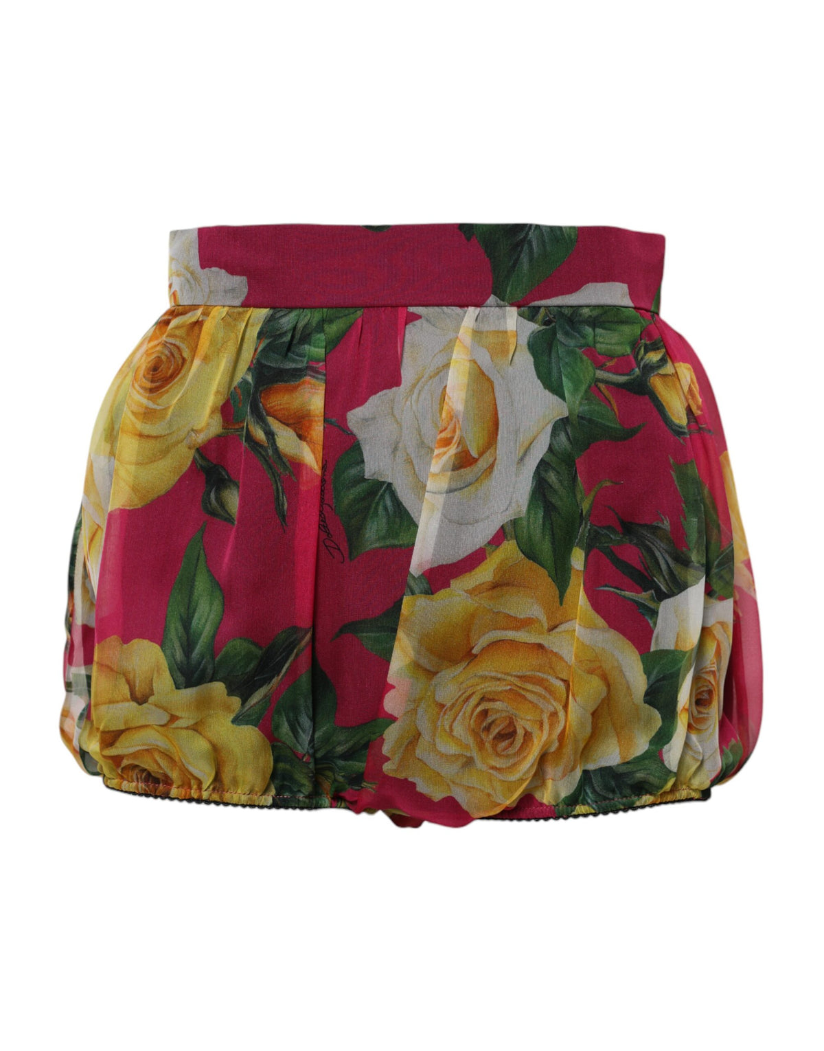 Experience the allure of Dolce & Gabbana's Red Floral High Waist Silk Hot Pants, where exquisite craftsmanship meets luxurious silk for an unforgettable statement.